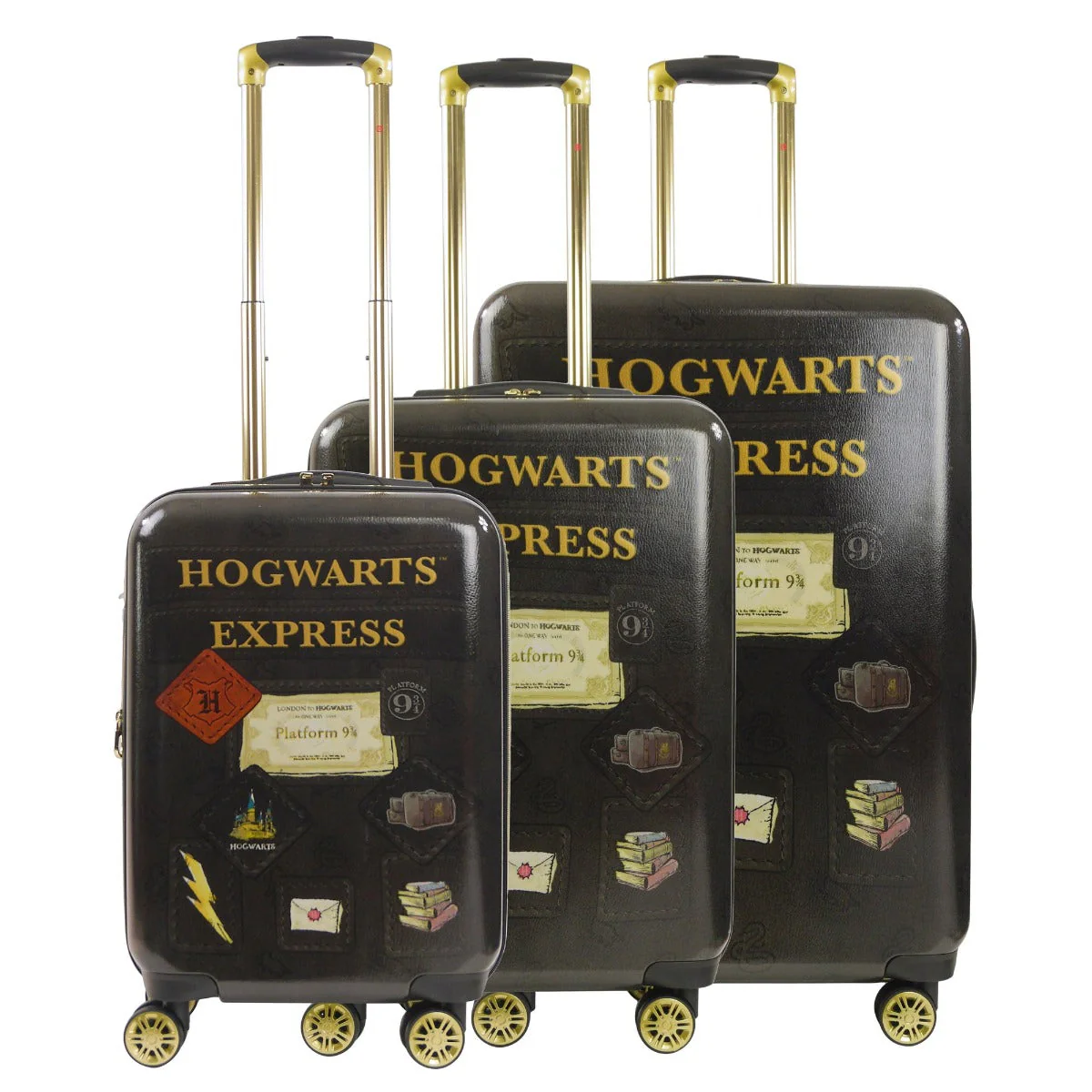 Harry Potter Hogwarts Express 3 Pcs Luggage Set Black - Image 3