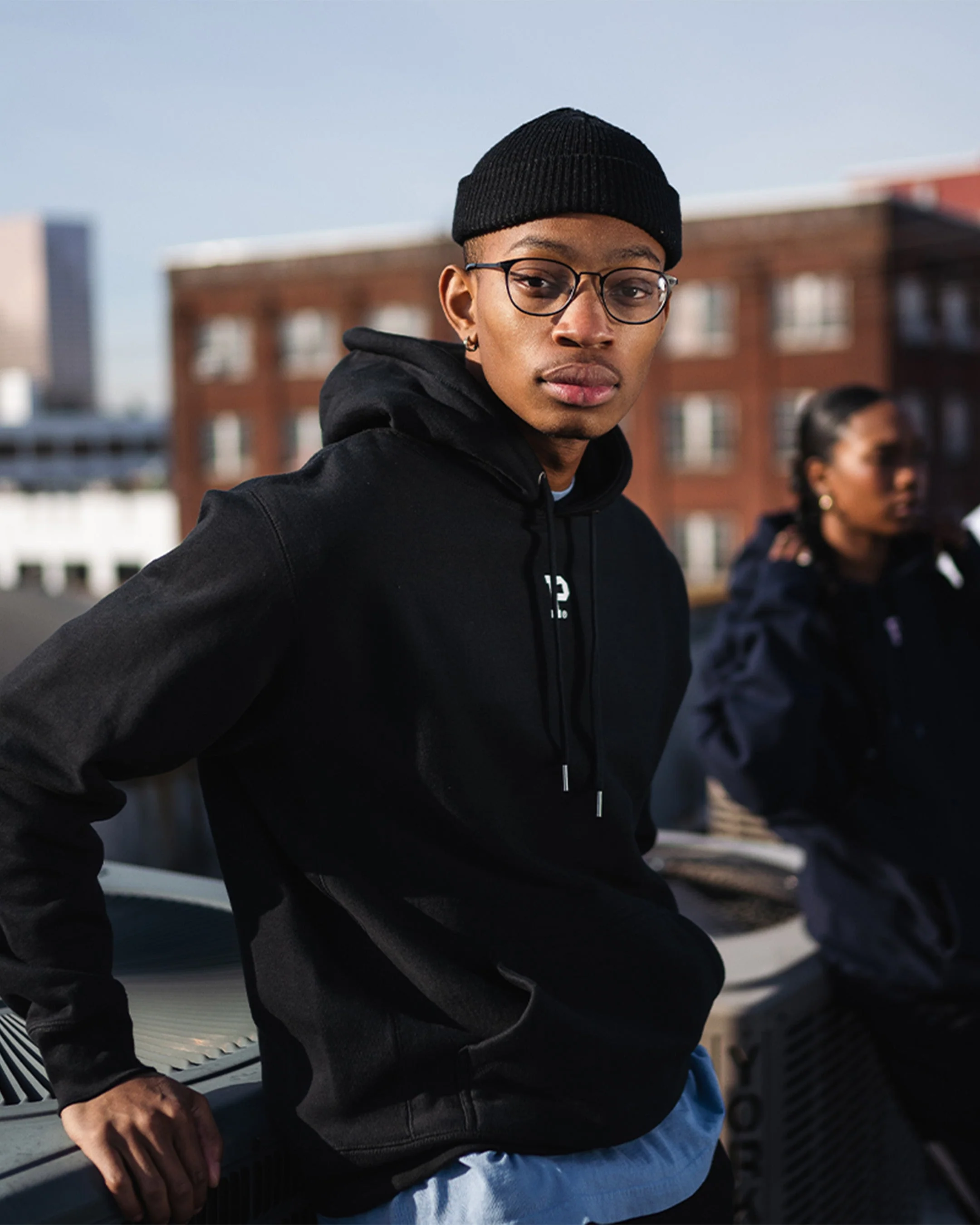 HeavyKnit Centerpiece Hoodie - Black - Image 2