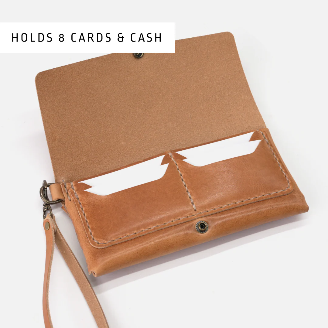 Helena Clutch – Handcrafted Full-Grain Horween Leather Wallet - Image 3