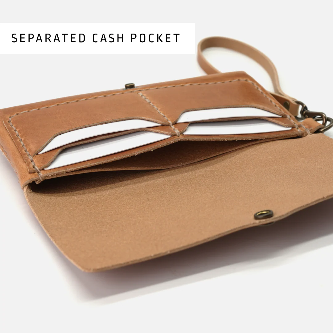 Helena Clutch – Handcrafted Full-Grain Horween Leather Wallet - Image 5