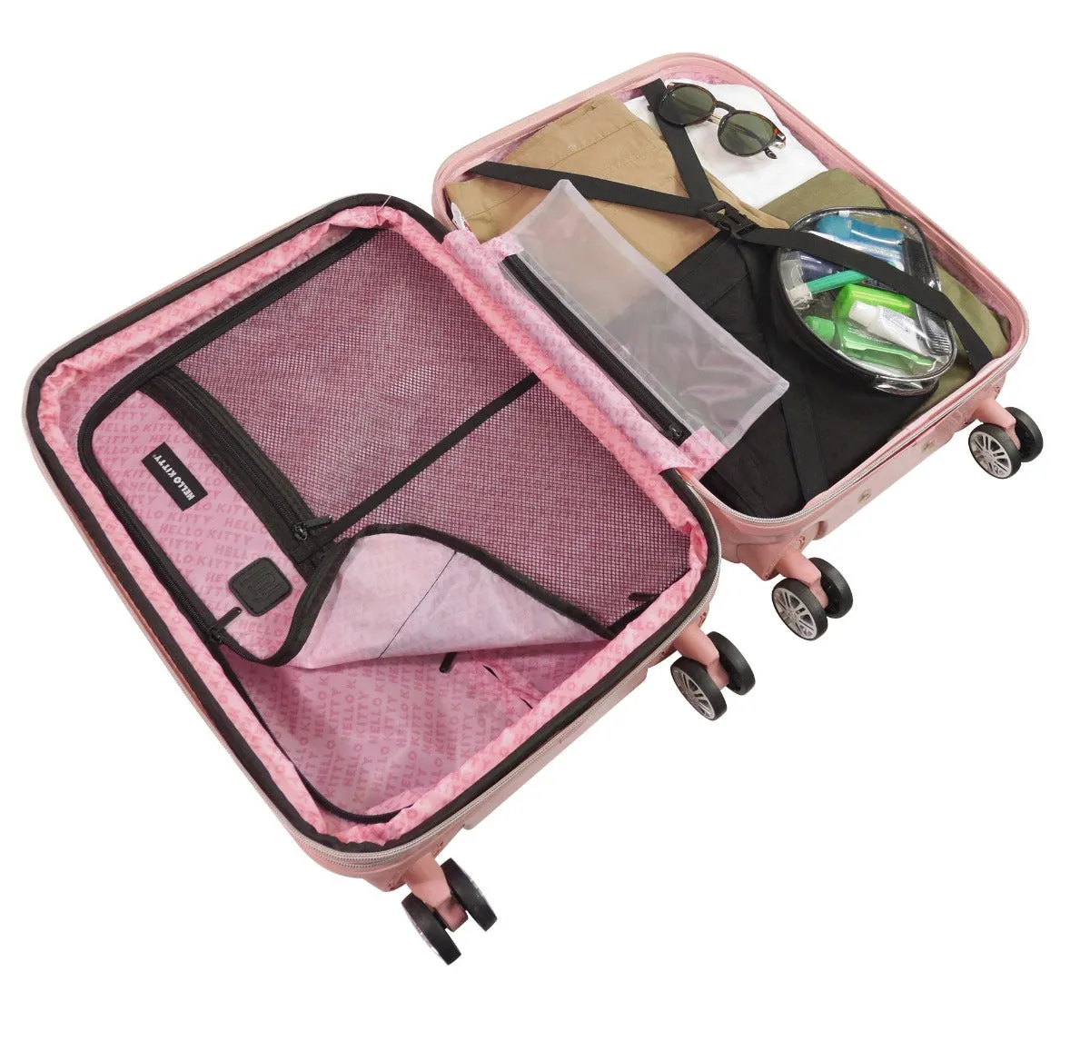 Hello Kitty Pose All Over 22" Hard-Sided Luggage Pink - Image 3