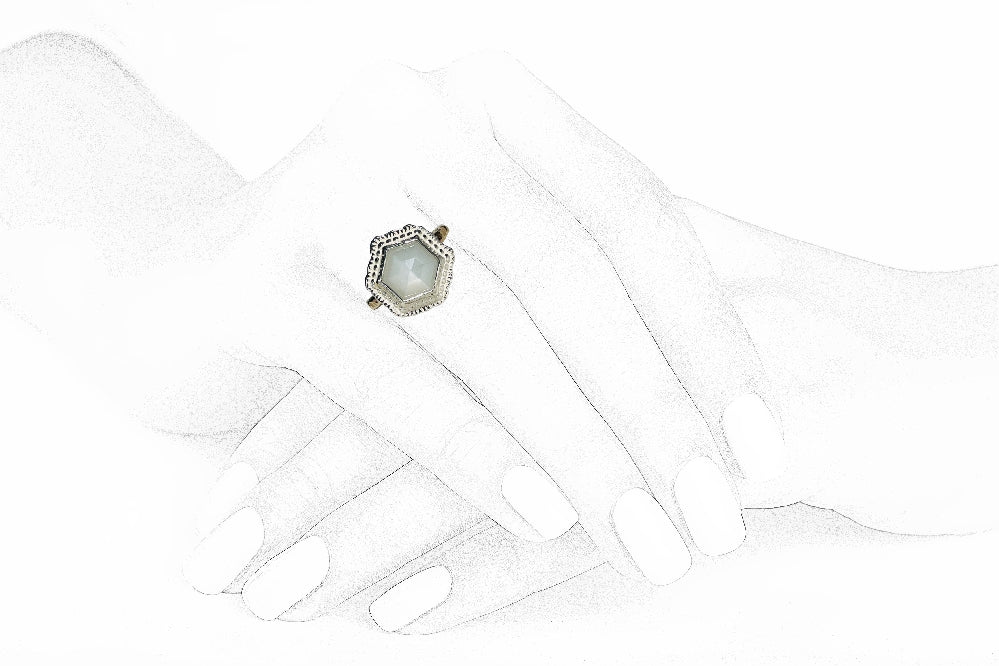 Hex Gemstone Ring - Image 2