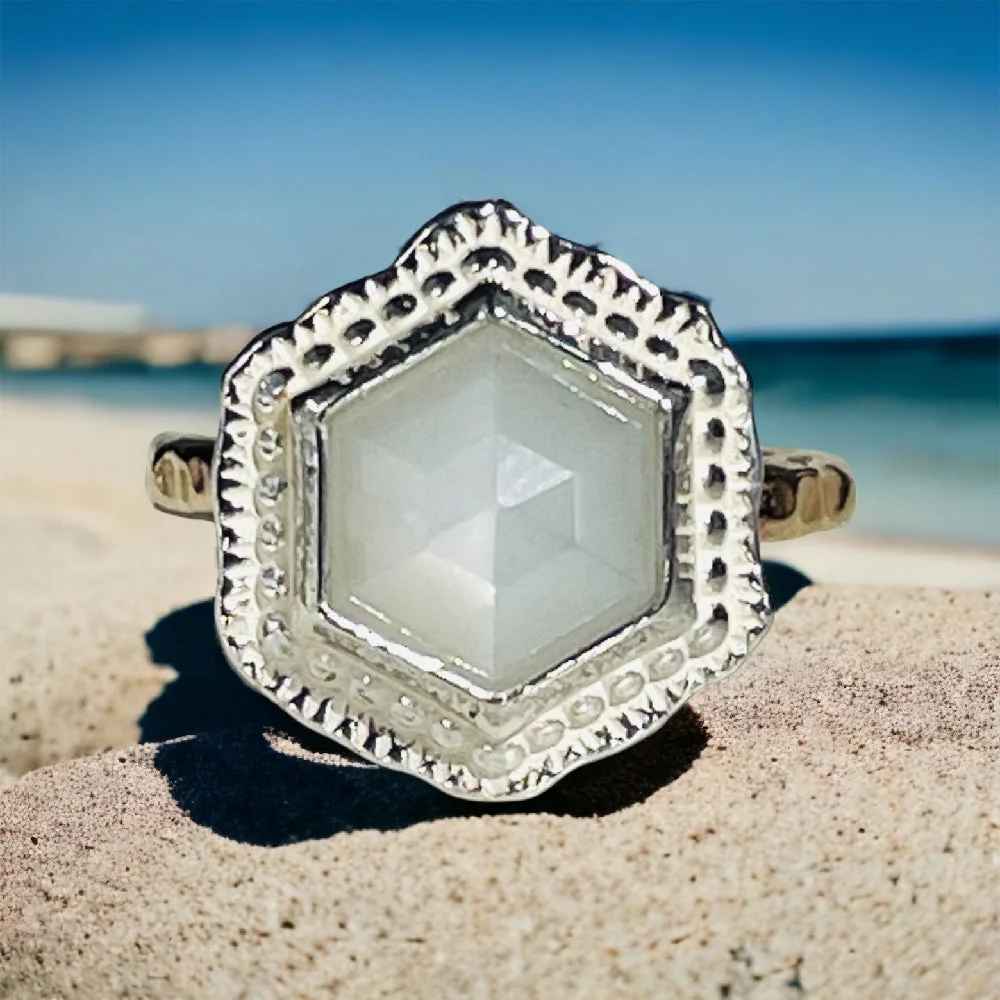 Hex Gemstone Ring - Image 5