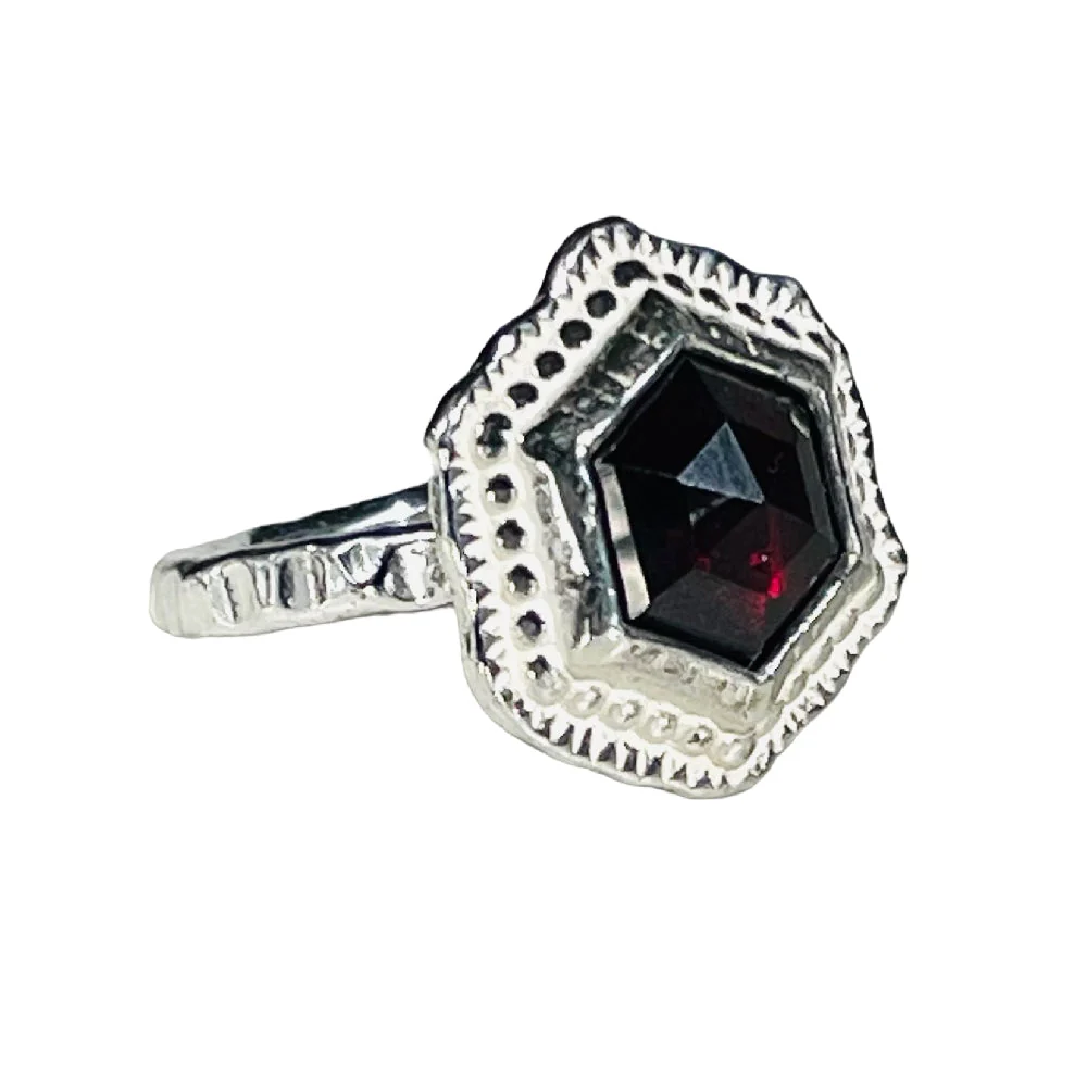 Hex Gemstone Ring - Image 6