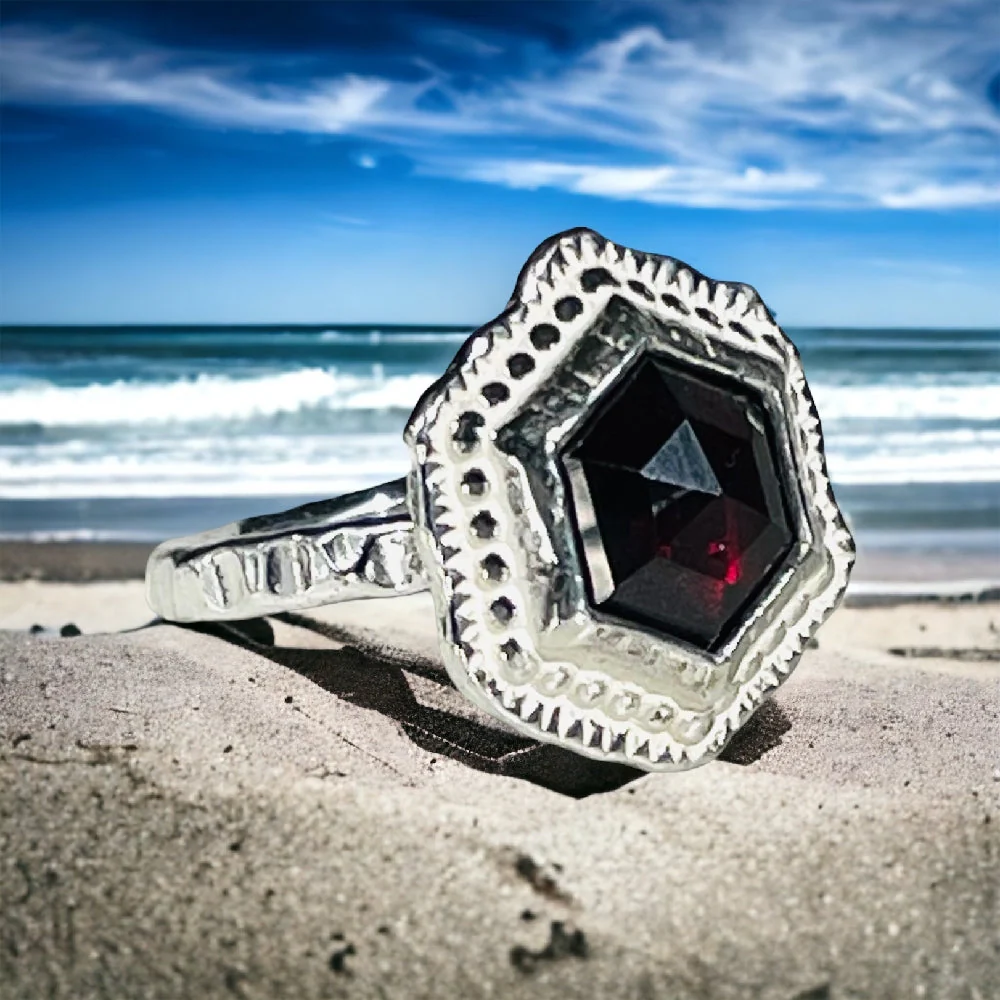 Hex Gemstone Ring - Image 7