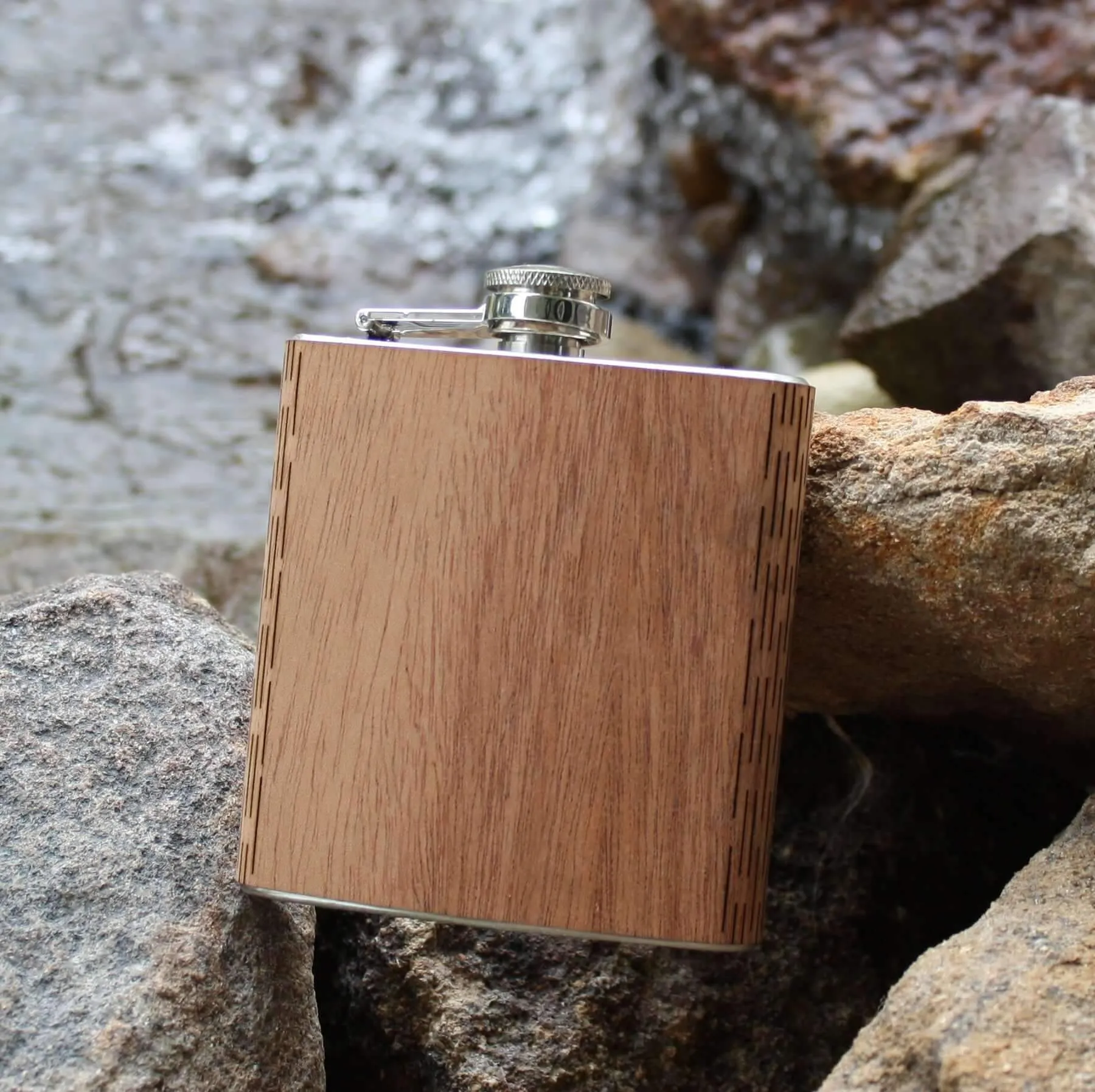 High Quality 6 oz. Wooden Hip Flask - Hand Crafted from Local Wood - Image 10
