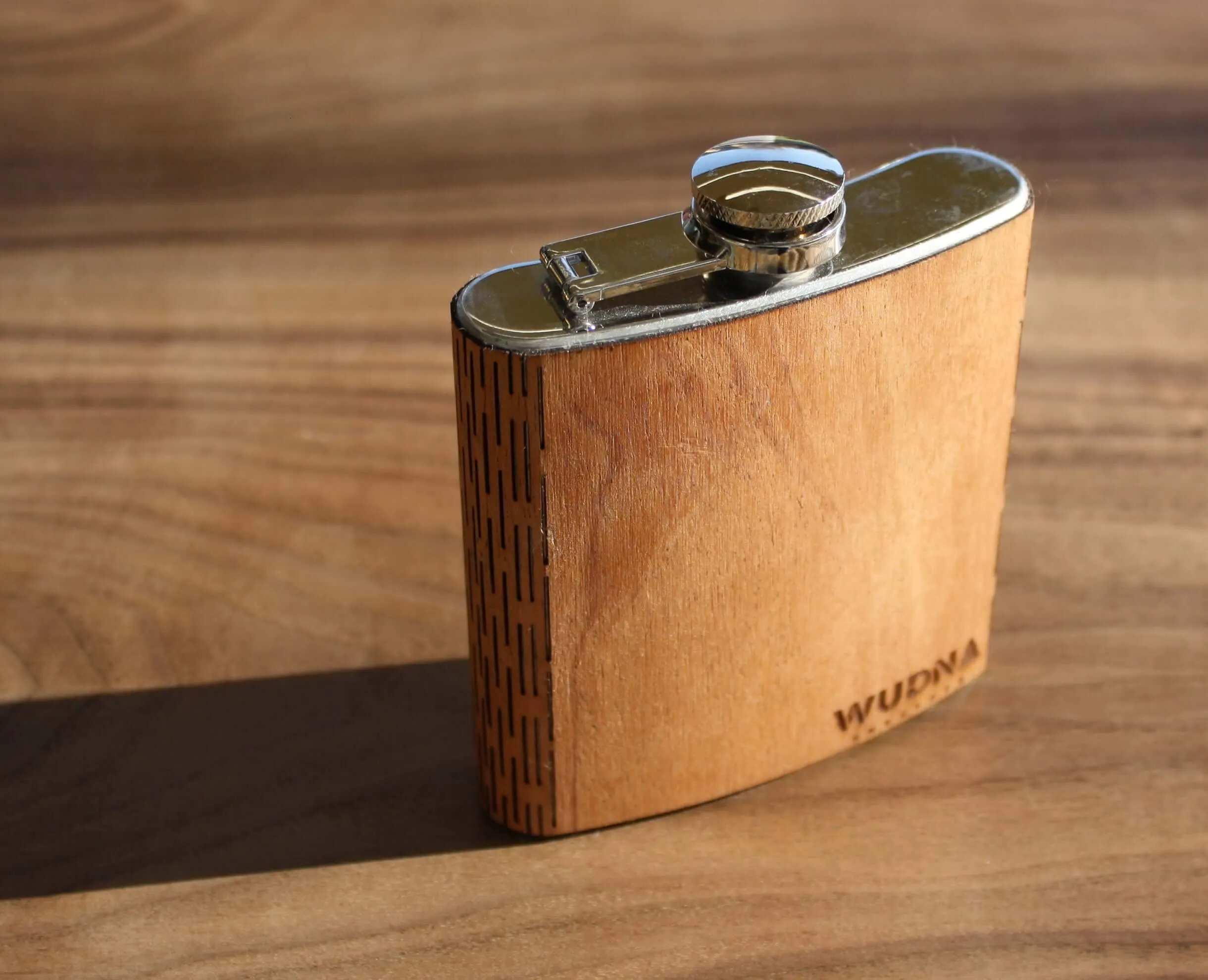 High Quality 6 oz. Wooden Hip Flask - Hand Crafted from Local Wood - Image 14