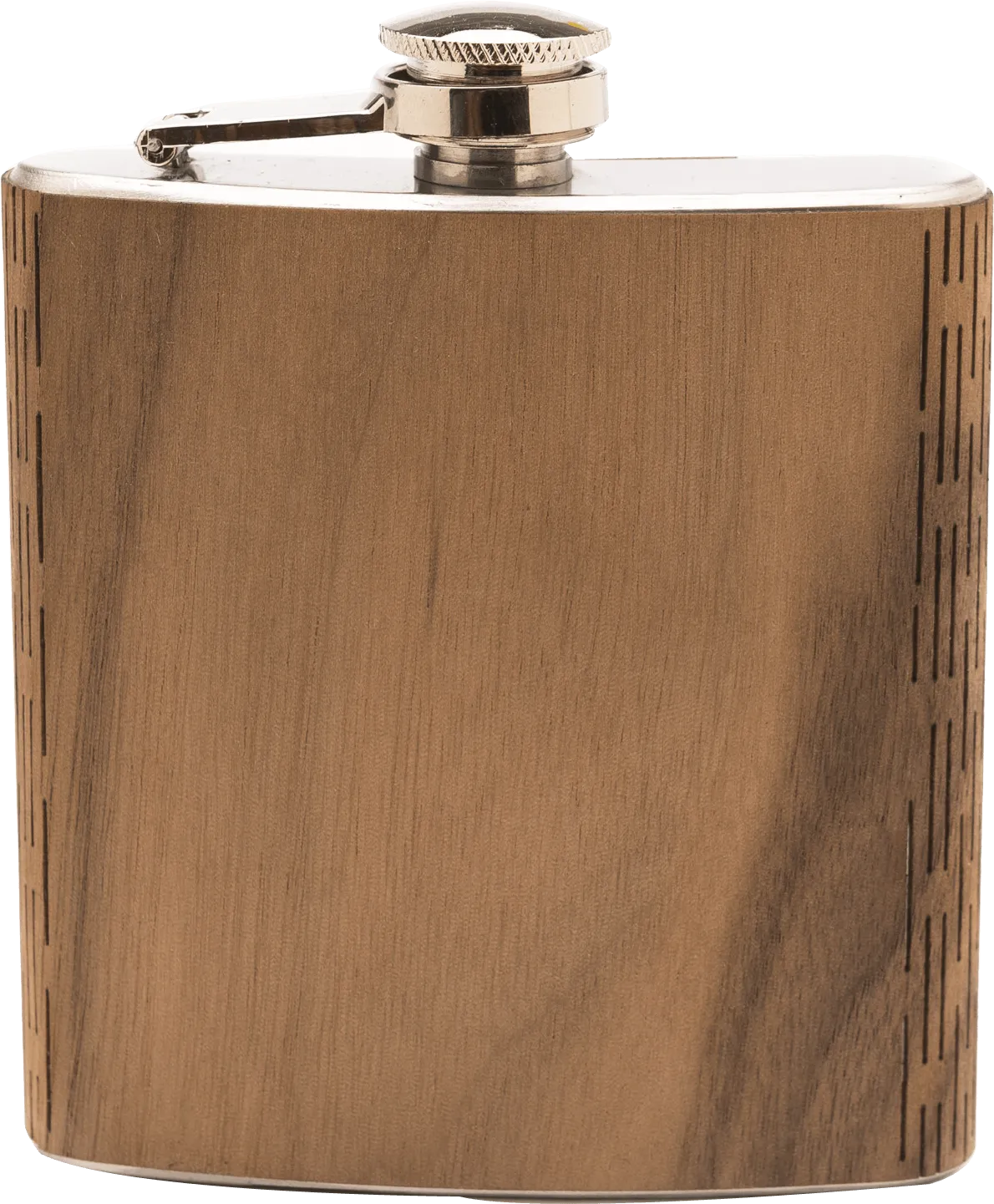 High Quality 6 oz. Wooden Hip Flask - Hand Crafted from Local Wood - Image 2