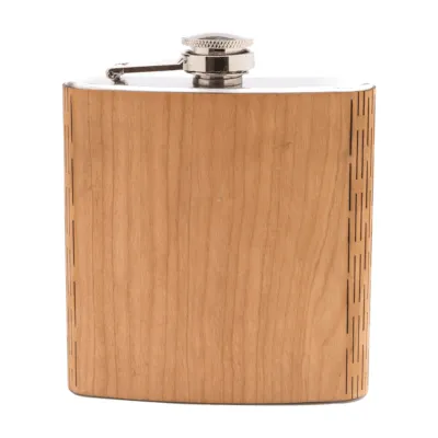 High Quality 6 oz. Wooden Hip Flask - Hand Crafted from Local Wood - Image 8