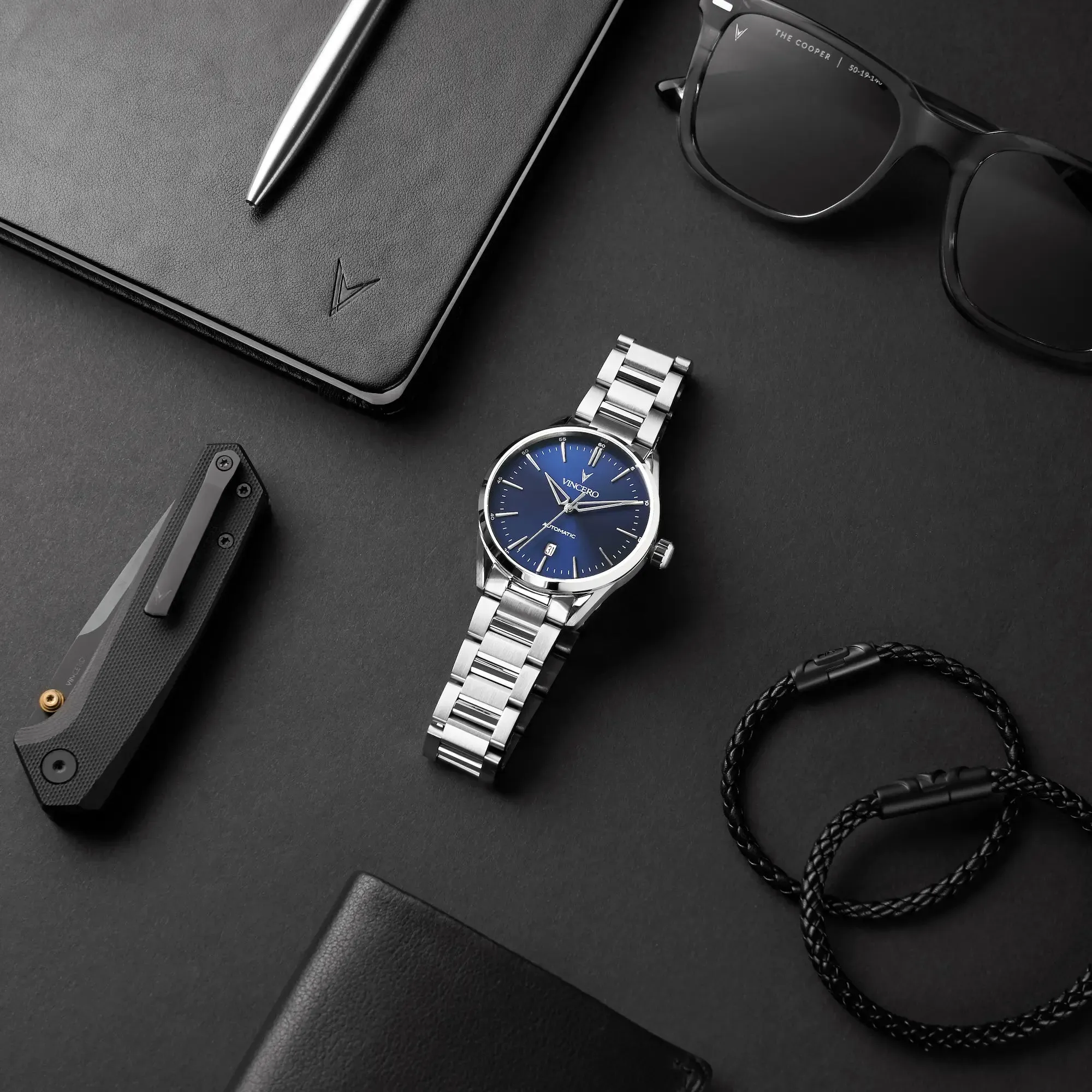 Icon Automatic Men's Watches - Silver/Blue - Image 6