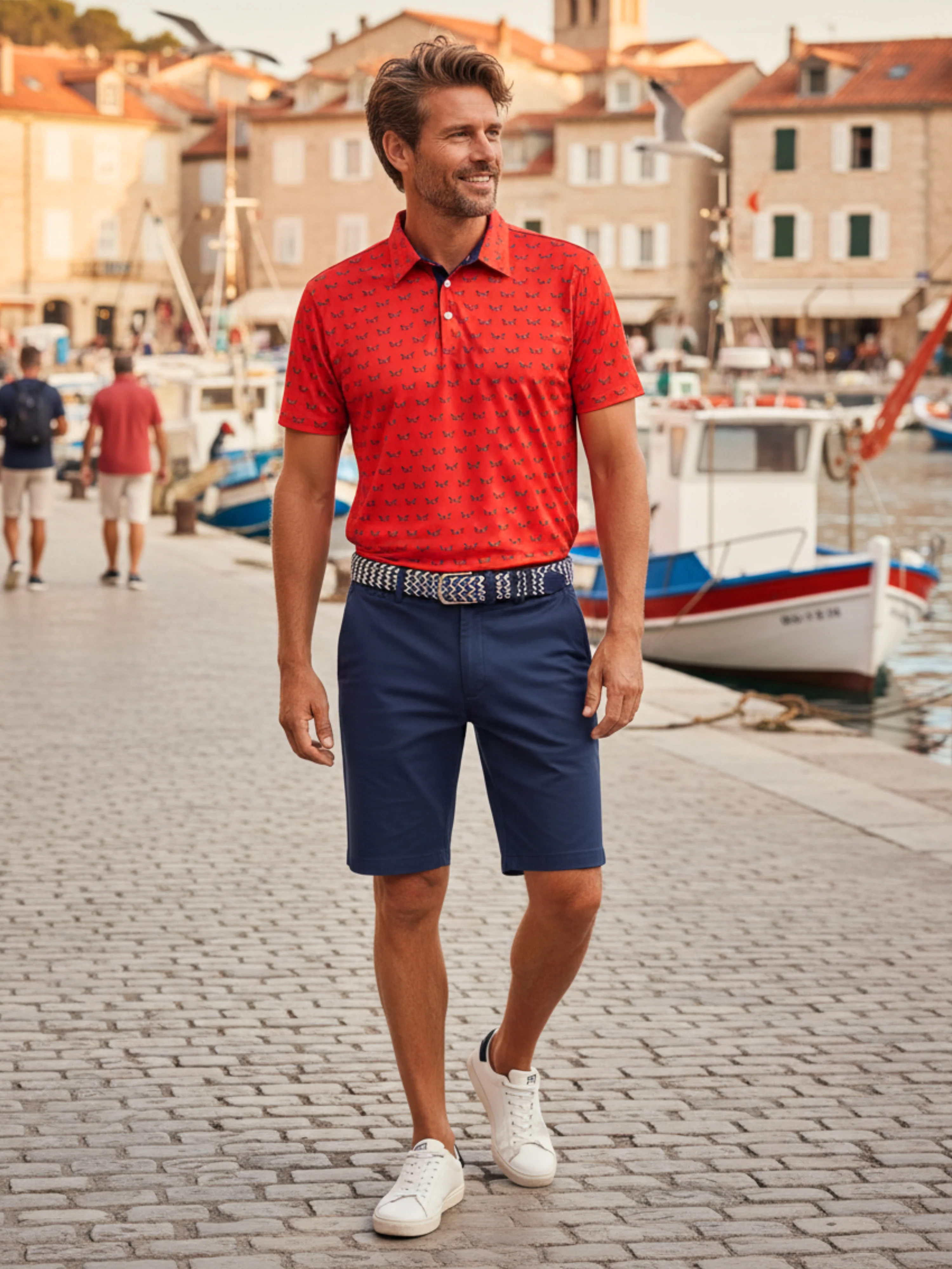 Men's Independence Polo. Red - Image 3