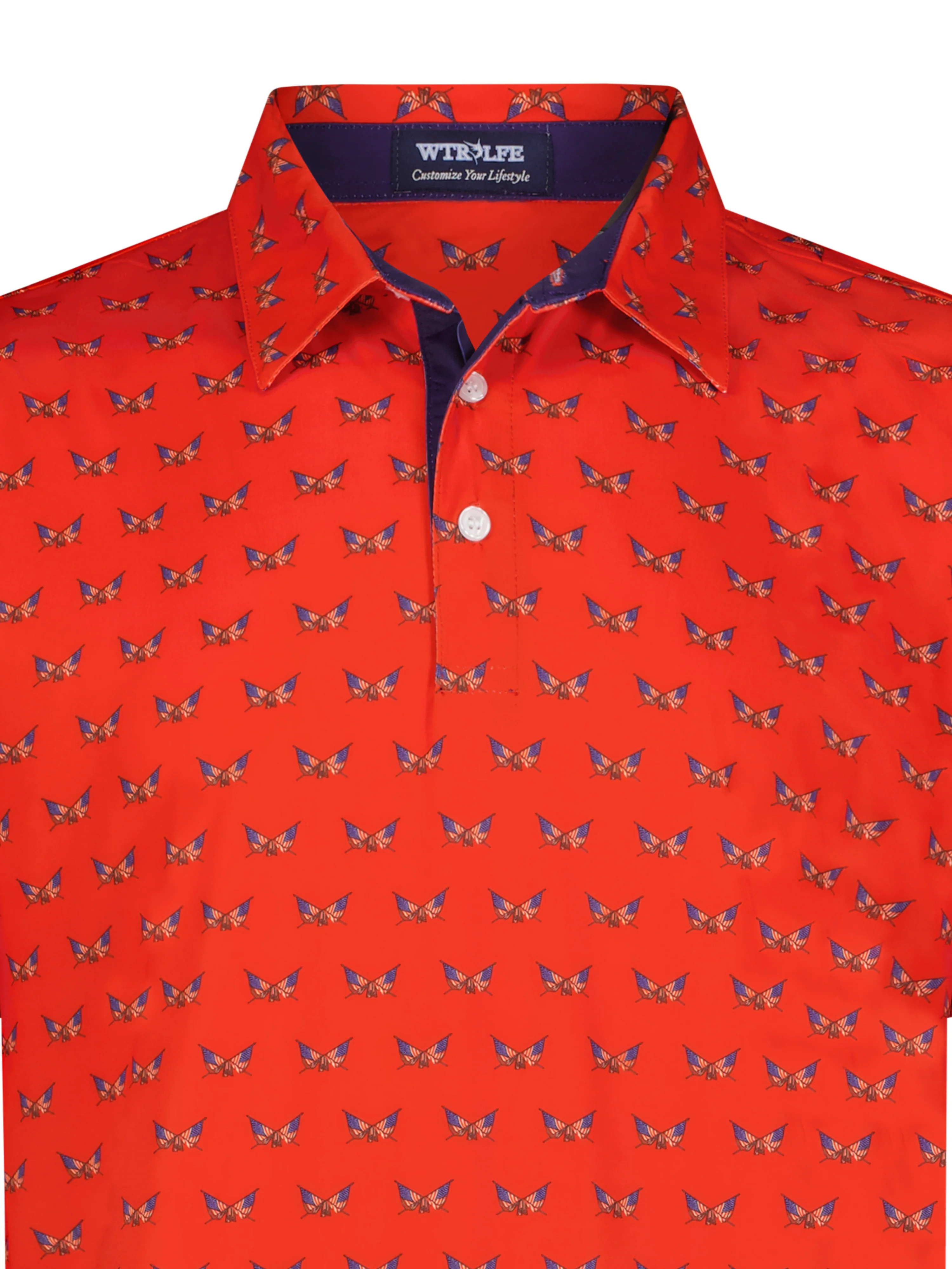 Men's Independence Polo. Red - Image 4
