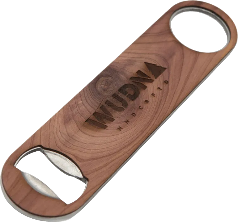 Industrial Wood Bottle Opener - World Map Traveler - Image 2