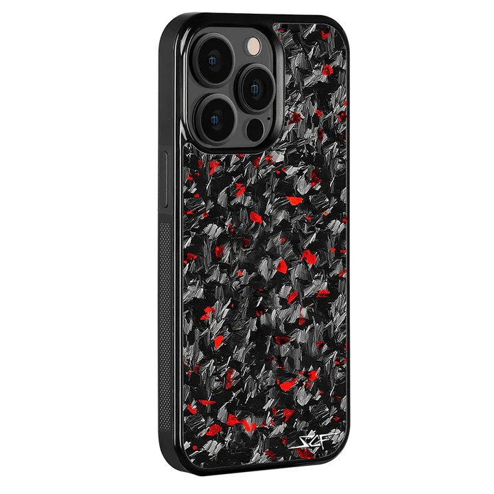 iPhone 15 Pro Max Real Red Flake Forged Carbon Fiber Phone Case | CLASSIC Series - Image 12