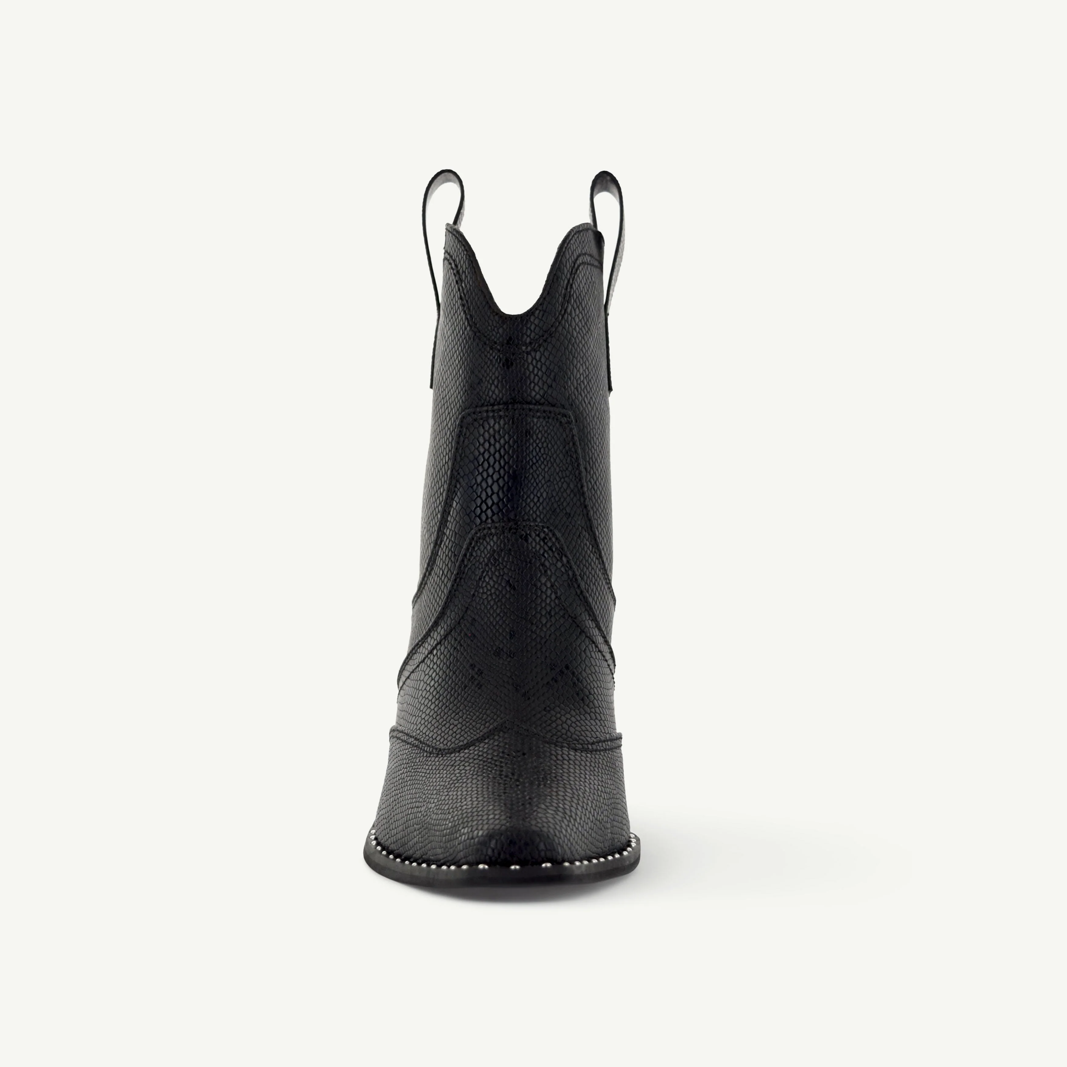 Isabel: Western Bootie - Black Snake - Image 4
