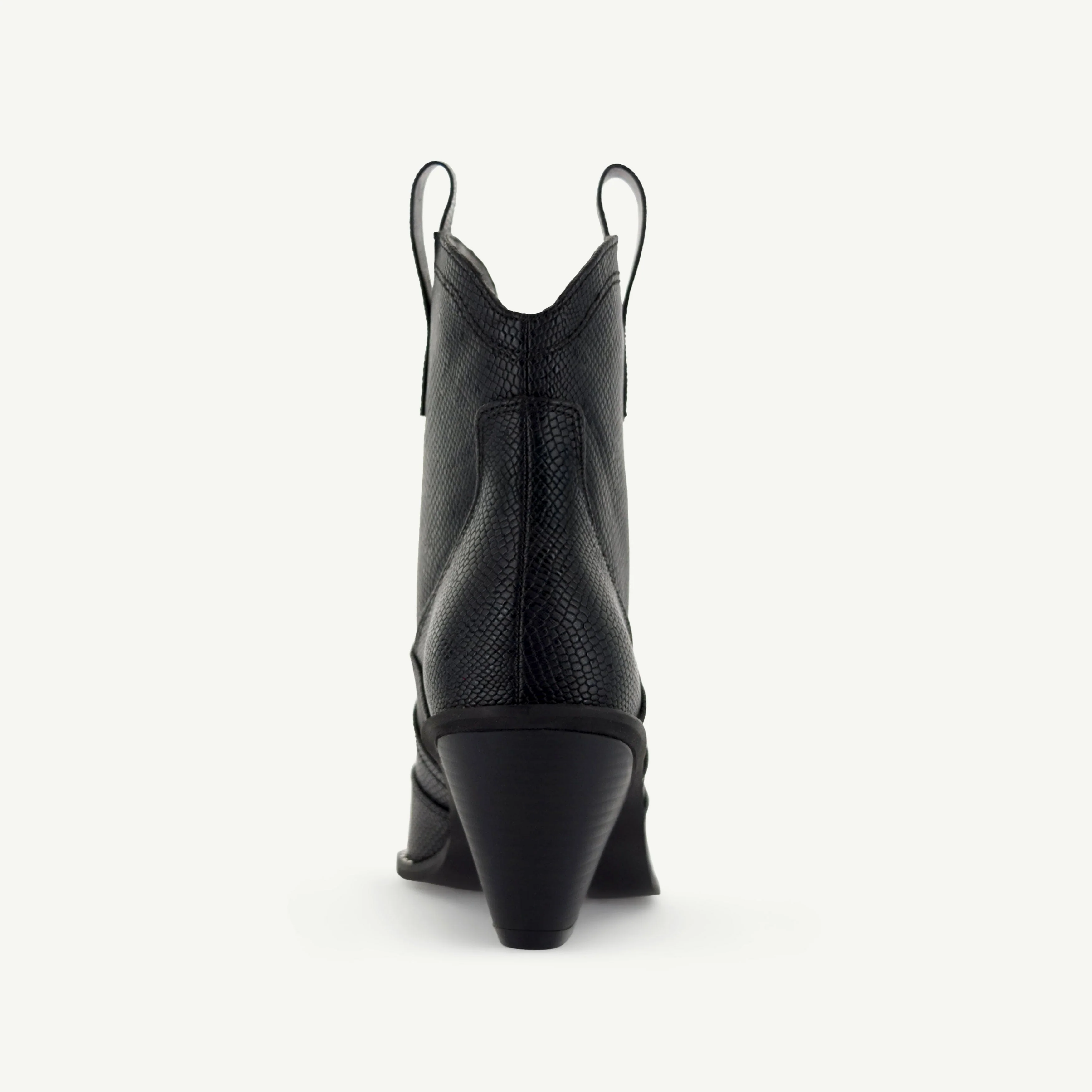 Isabel: Western Bootie - Black Snake - Image 5