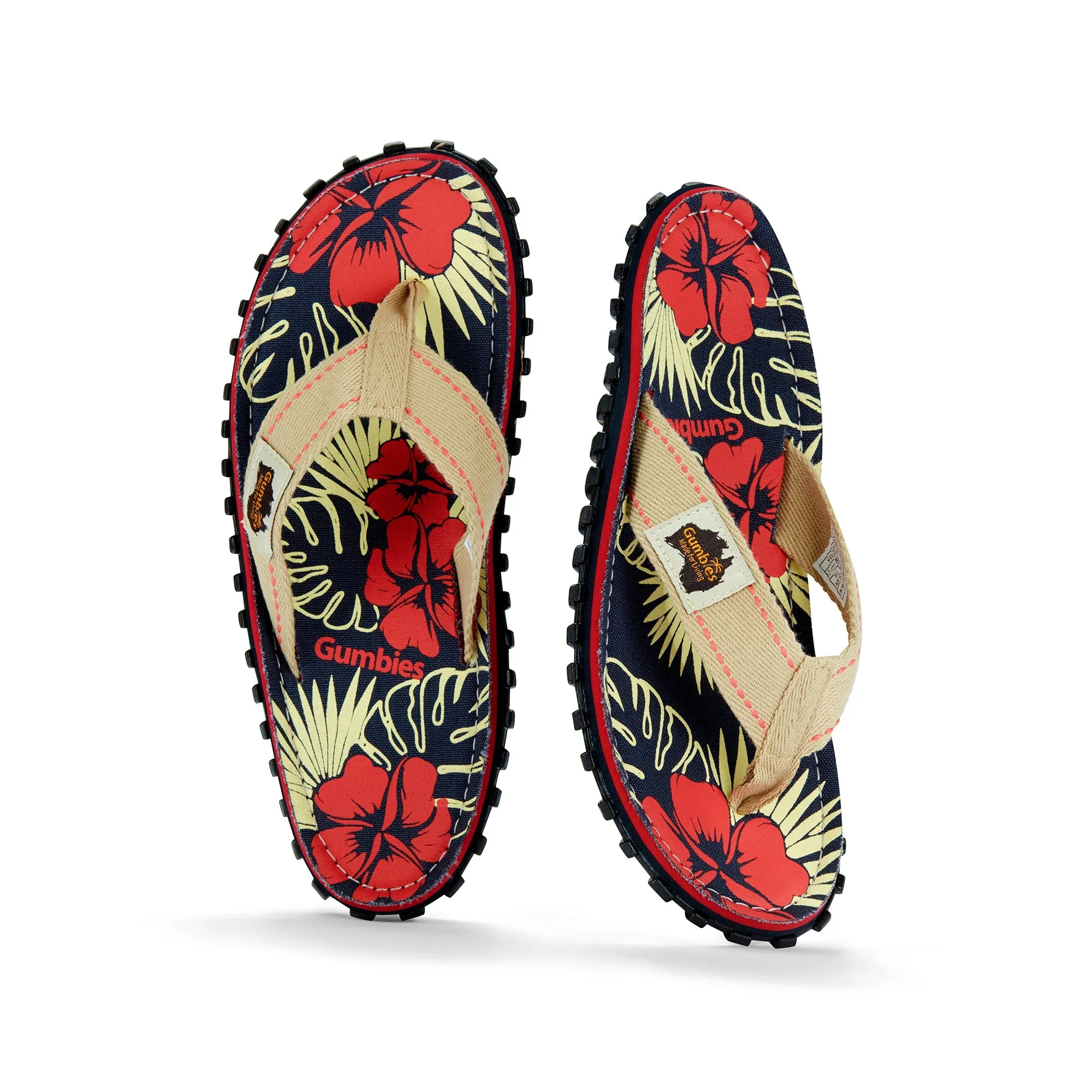 Islander Flip-Flops - Men's - Denim Hibiscus - Image 2