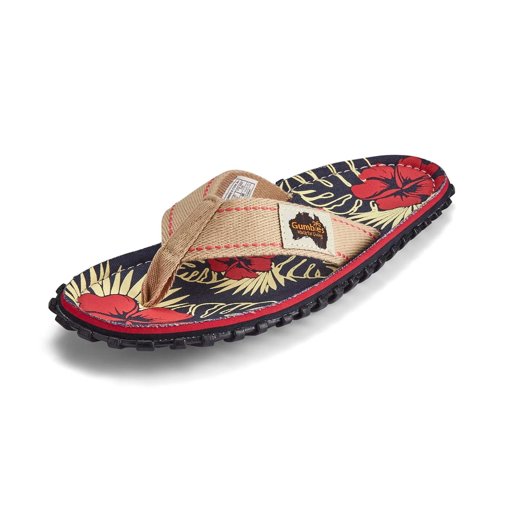 Islander Flip-Flops - Men's - Denim Hibiscus - Image 6