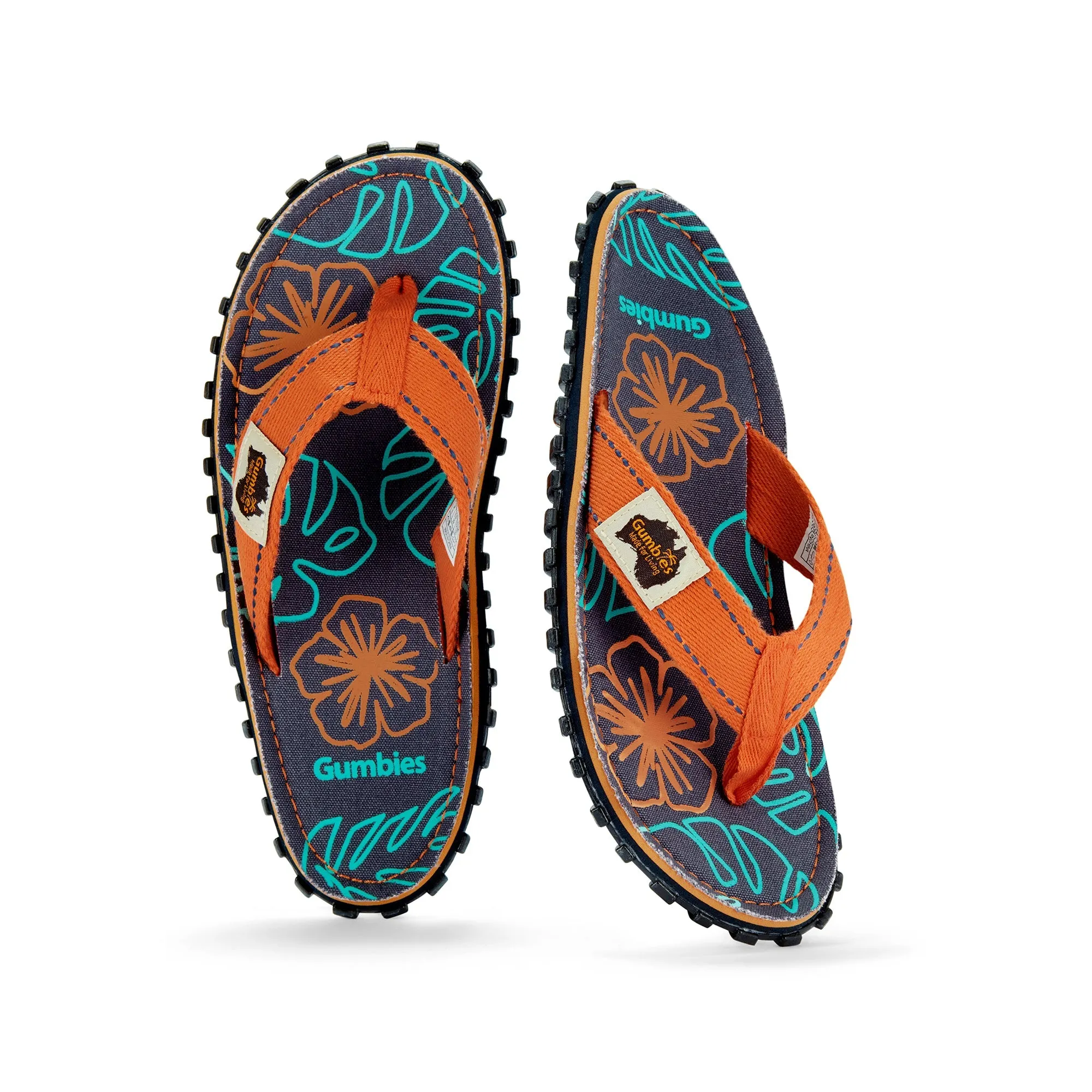 Islander Flip-Flops - Men's - Orange Hibiscus - Image 2
