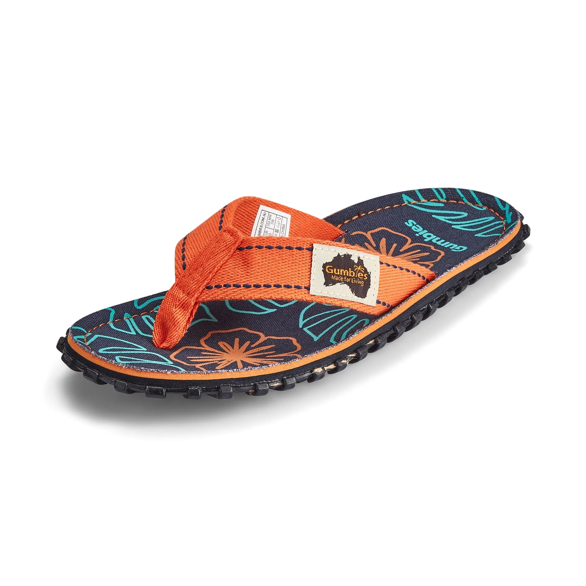 Islander Flip-Flops - Men's - Orange Hibiscus - Image 7