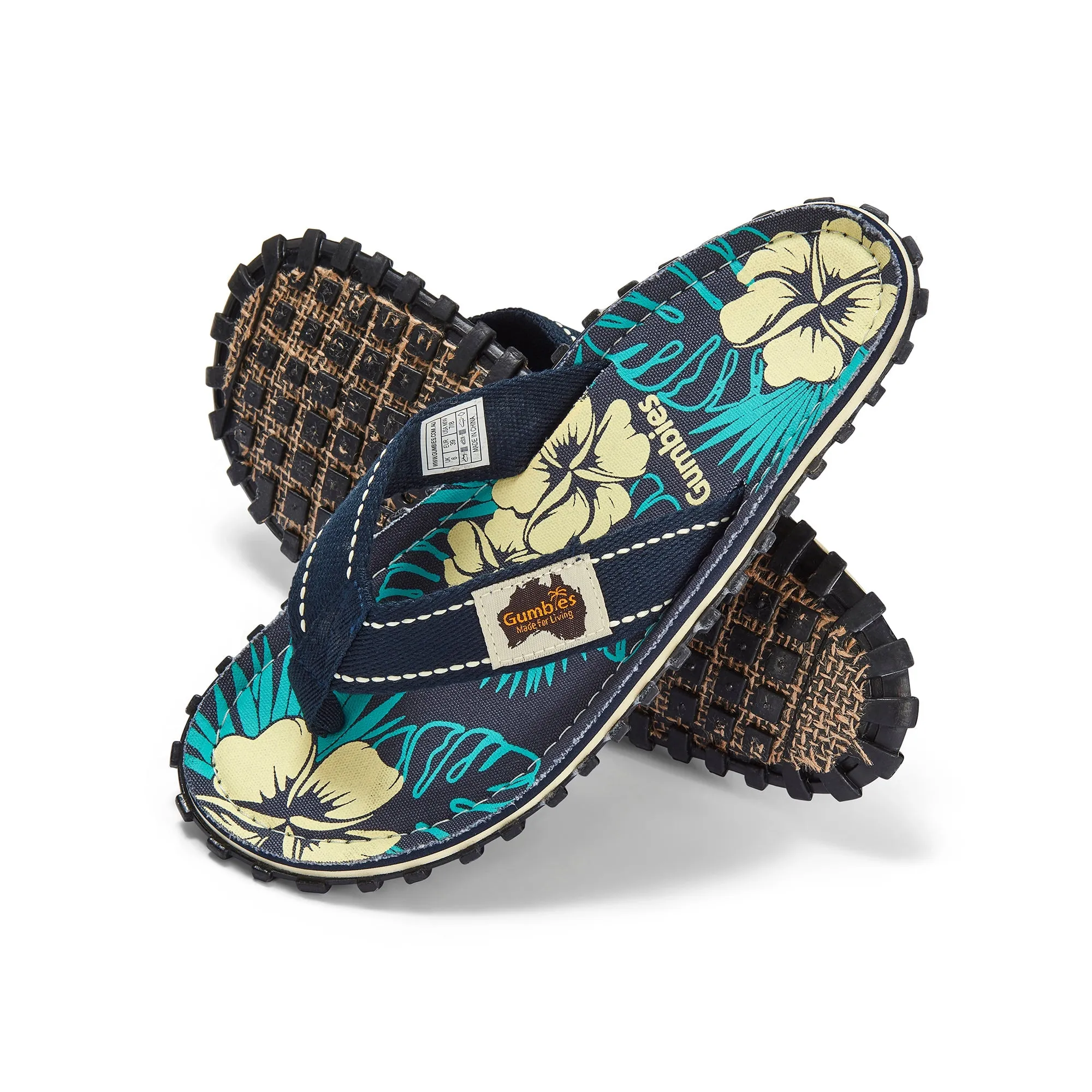 Islander Flip-Flops - Women's - Blue Hibiscus - Image 3
