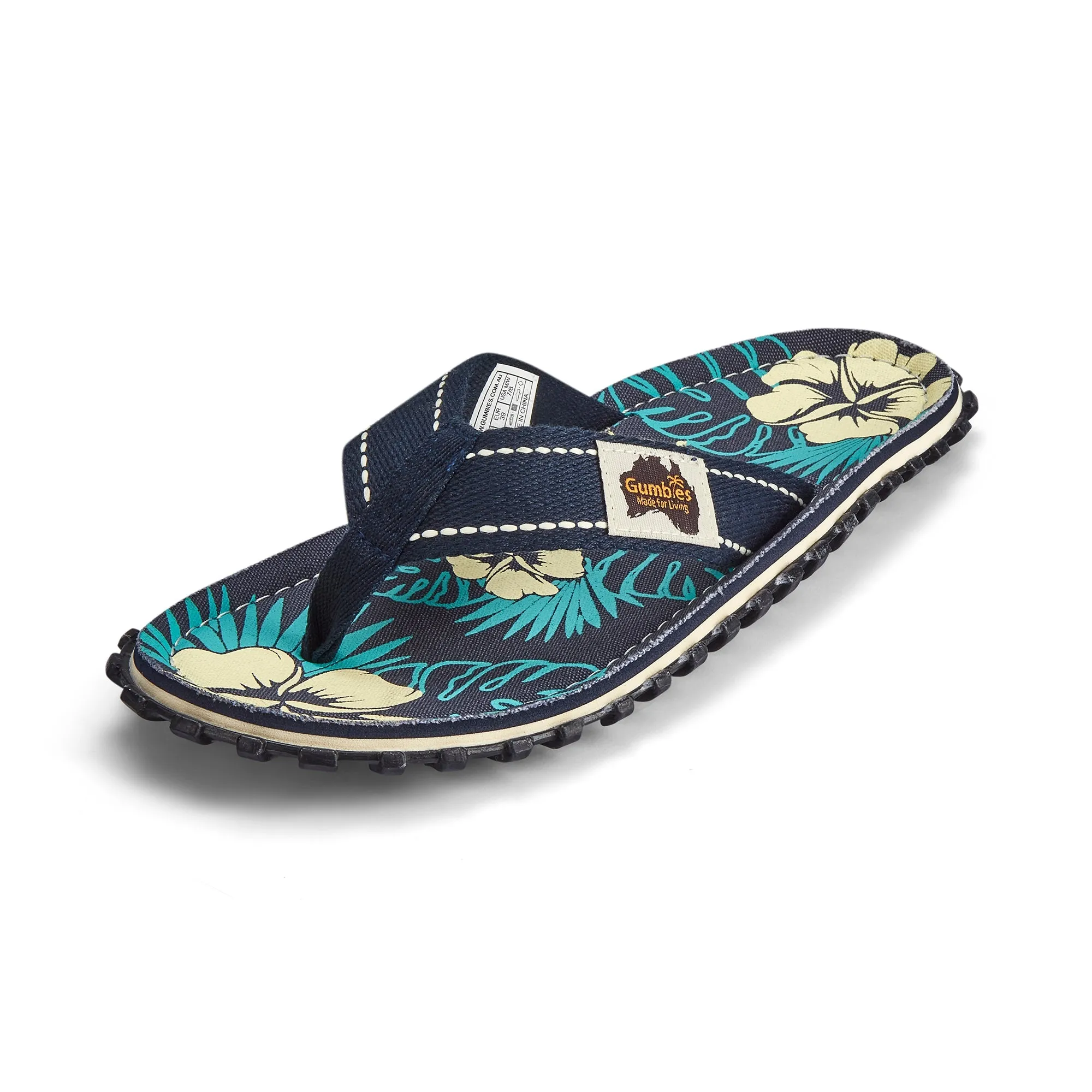 Islander Flip-Flops - Women's - Blue Hibiscus - Image 4