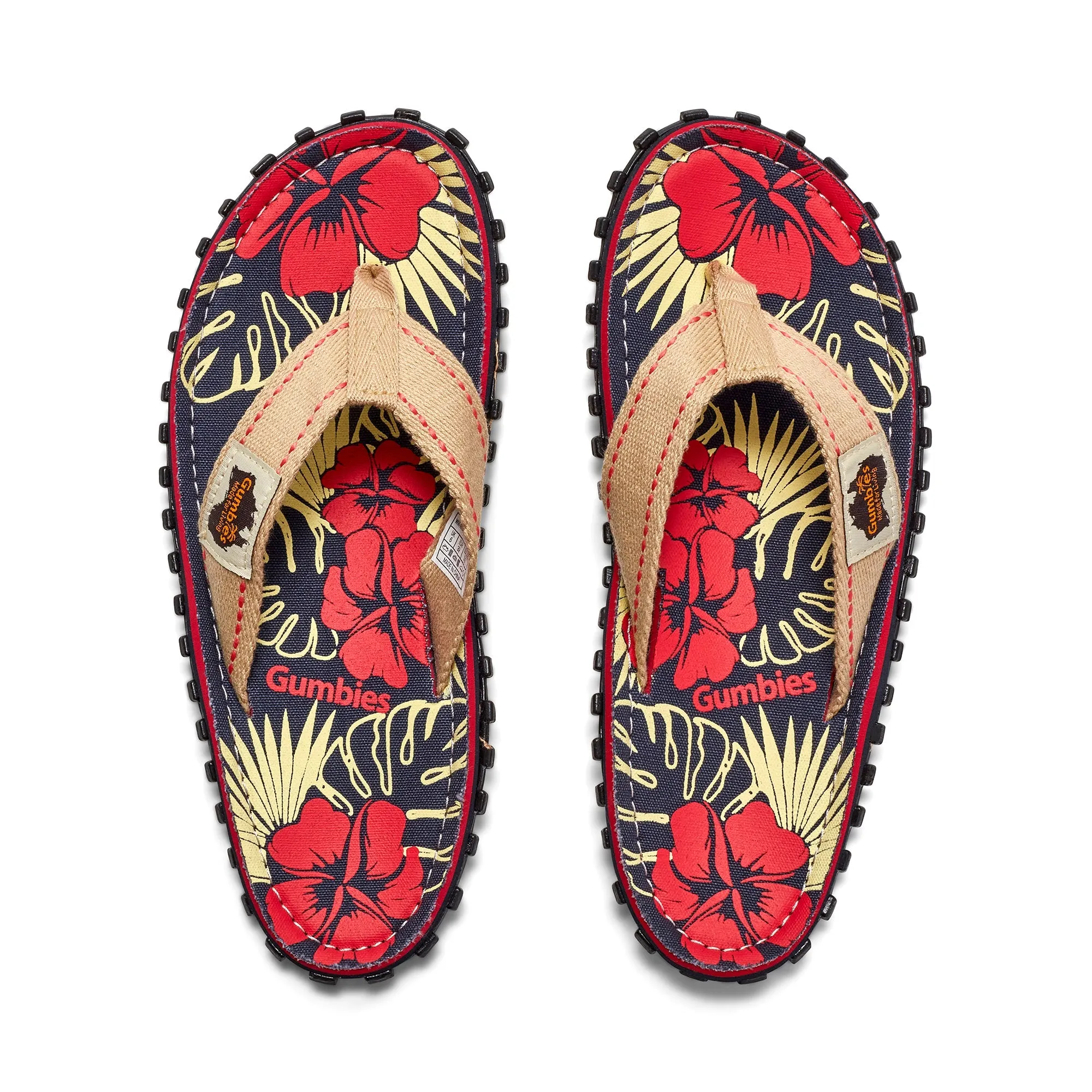 Islander Flip-Flops - Women's - Denim Hibiscus - Image 3