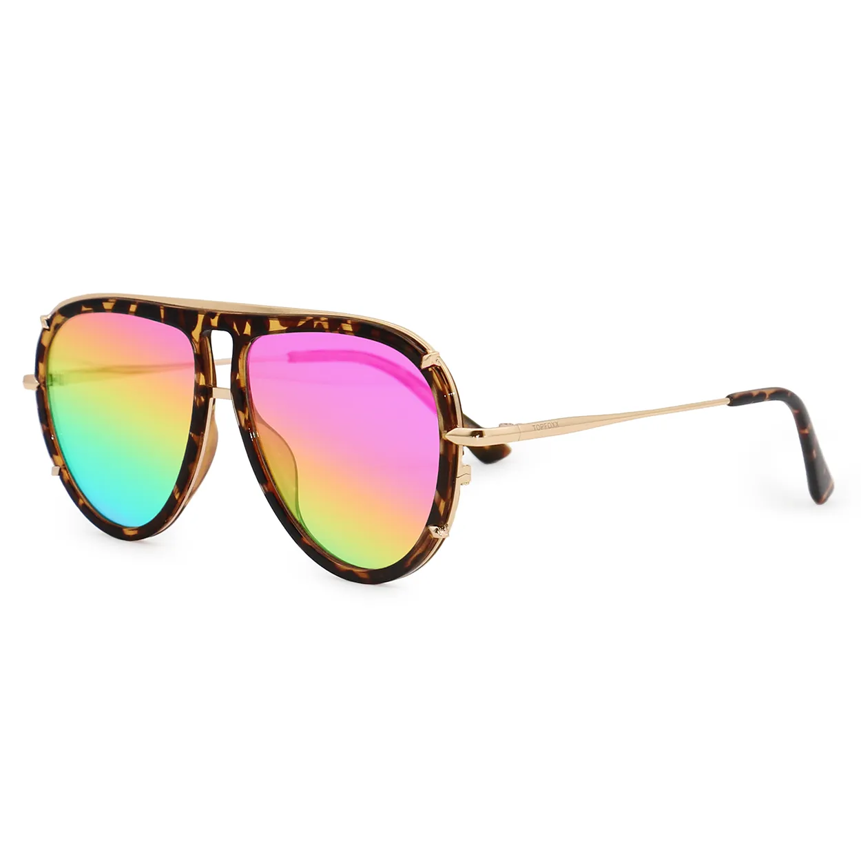 Ivy Luxe - Pride Tangle-Free Round Aviator Sunglasses - Image 2