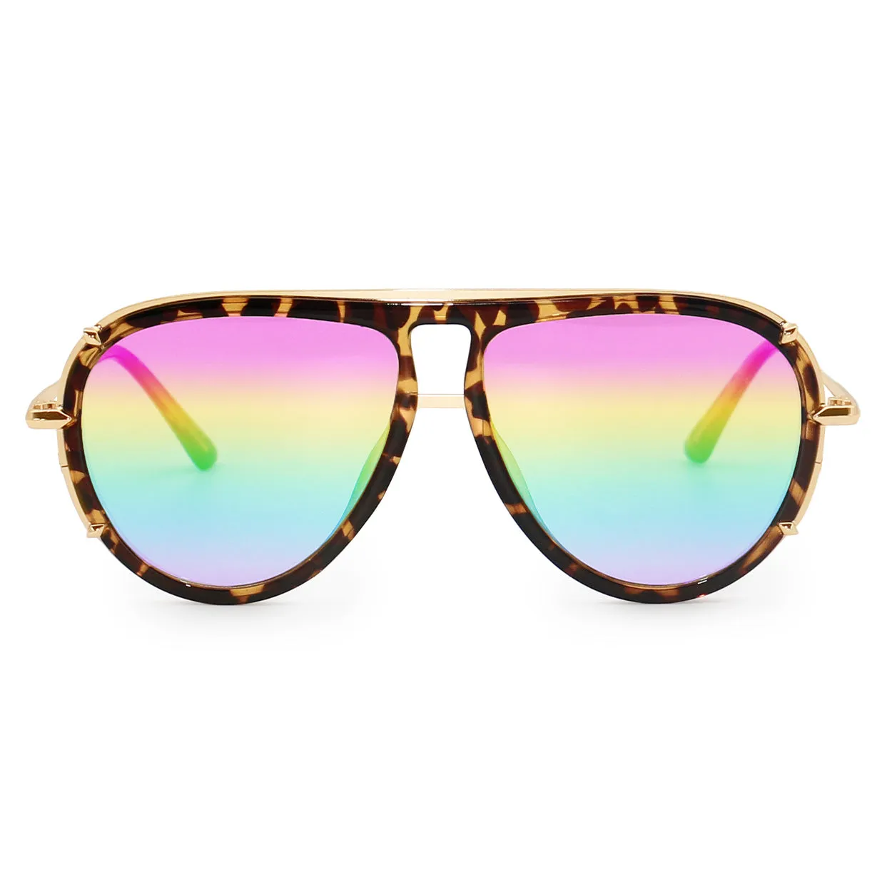 Ivy Luxe - Pride Tangle-Free Round Aviator Sunglasses - Image 8