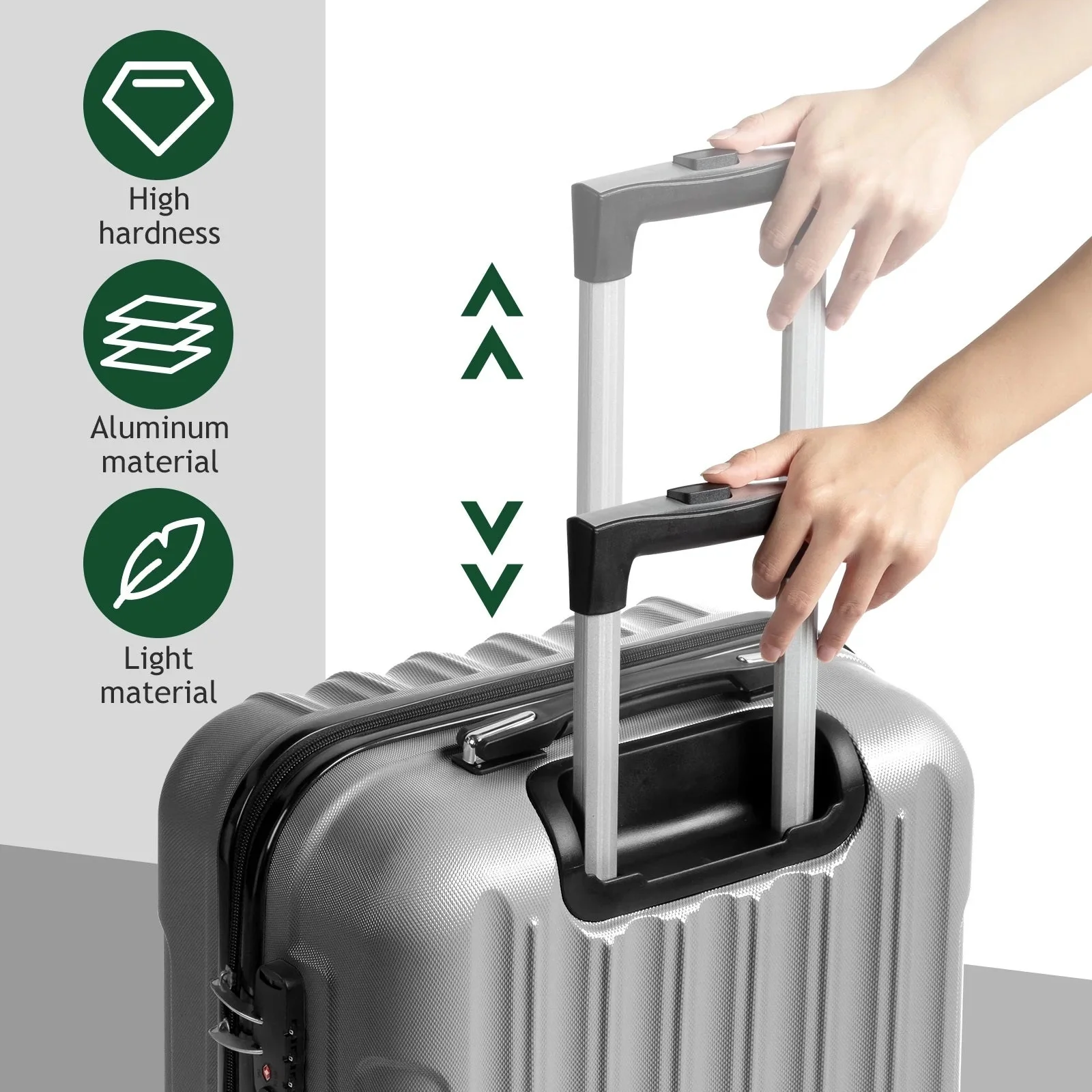 ISLA Expandable 3-Piece Spinner Luggage Set with Lock - Image 20