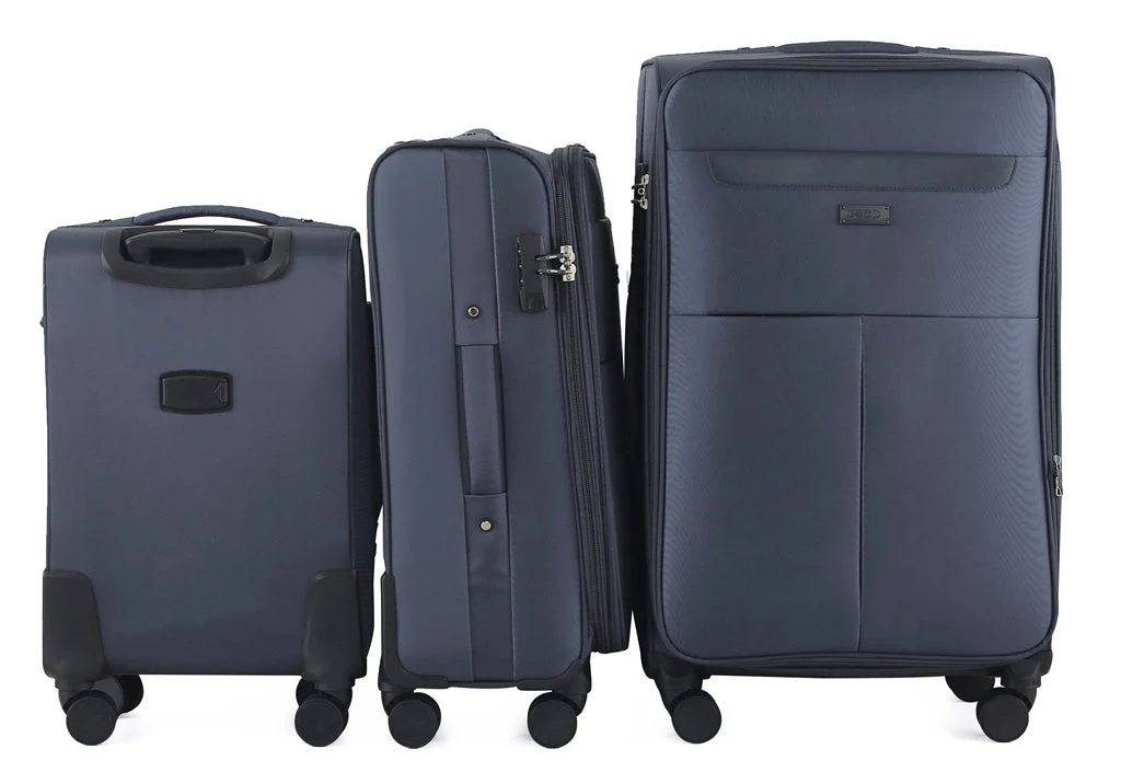 Liam Soft Shell Expandable 3 Piece Spinner Luggage Set with Lock - Image 11