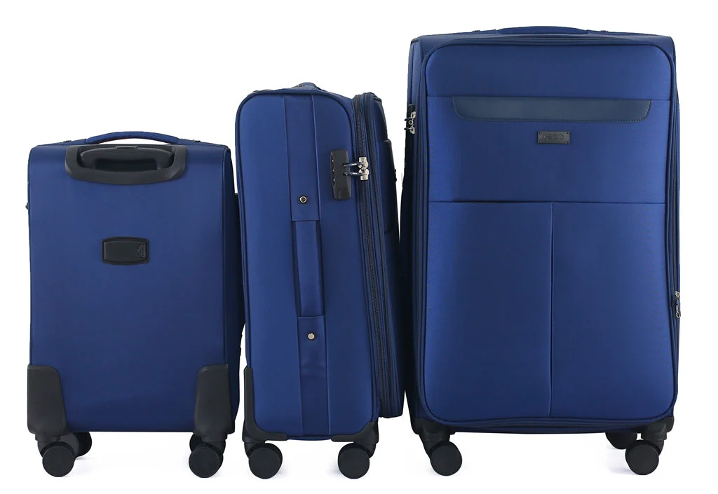 Liam Soft Shell Expandable 3 Piece Spinner Luggage Set with Lock - Image 17