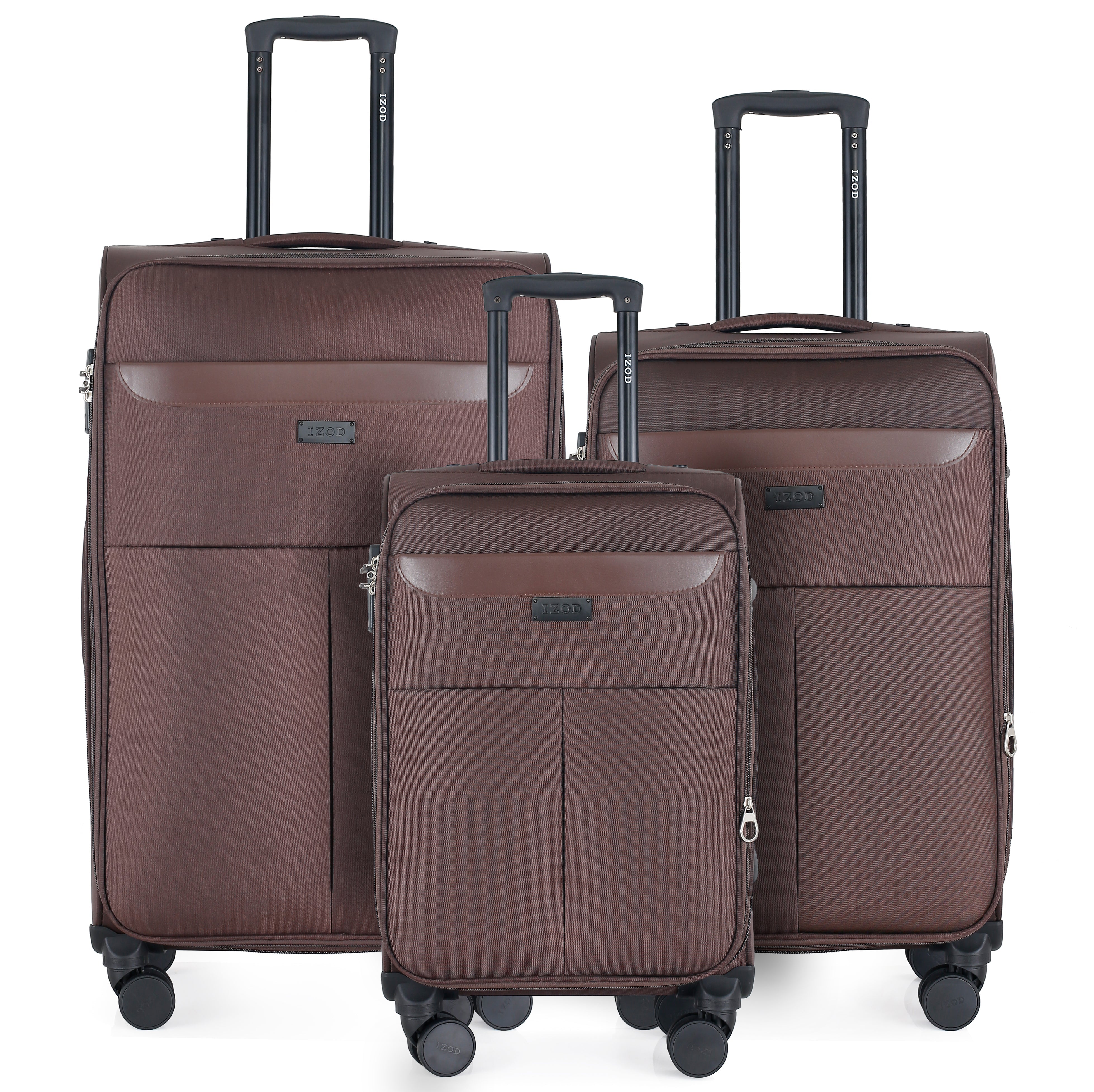 Liam Soft Shell Expandable 3 Piece Spinner Luggage Set with Lock - Image 19