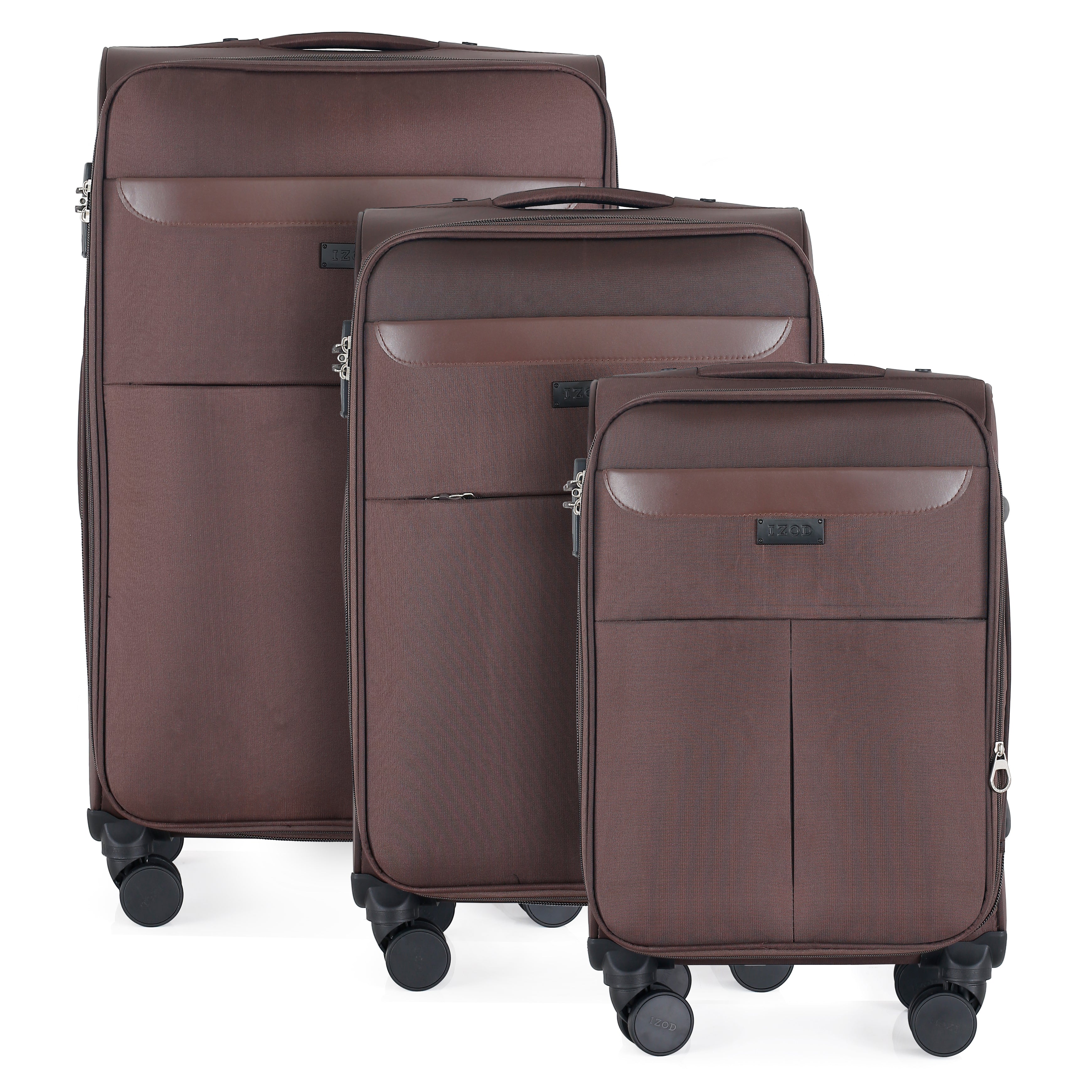 Liam Soft Shell Expandable 3 Piece Spinner Luggage Set with Lock - Image 20