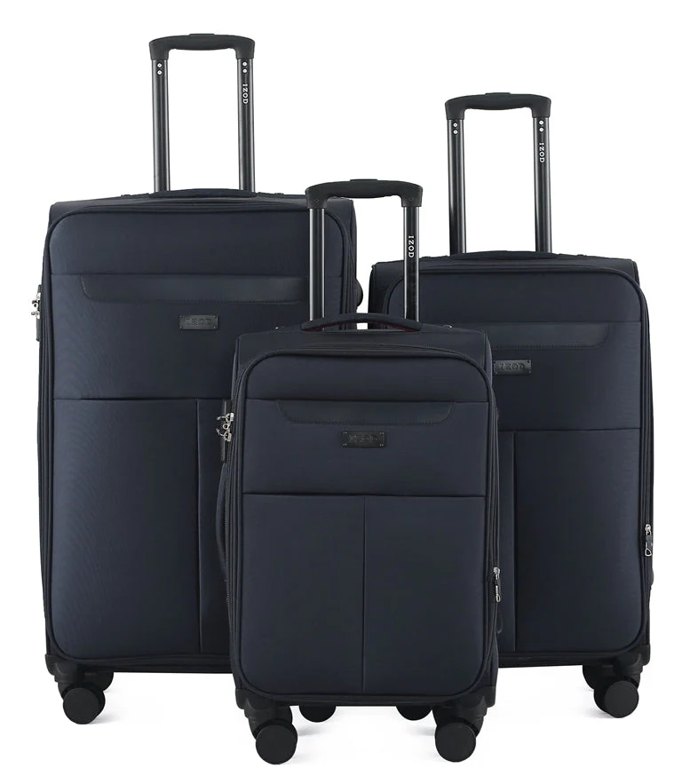 Liam Soft Shell Expandable 3 Piece Spinner Luggage Set with Lock - Image 3