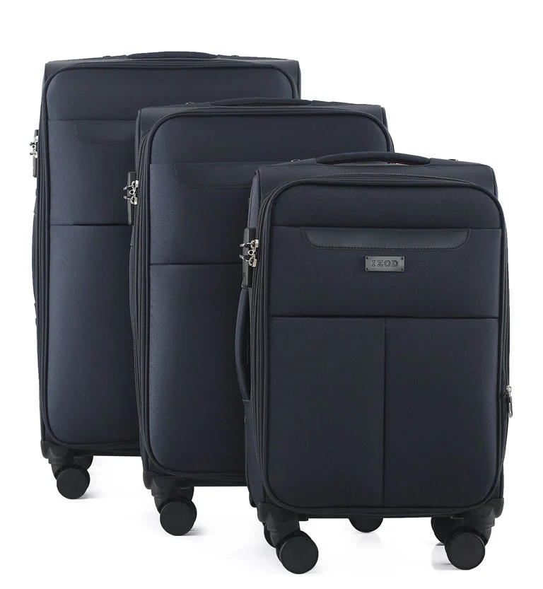 Liam Soft Shell Expandable 3 Piece Spinner Luggage Set with Lock - Image 4