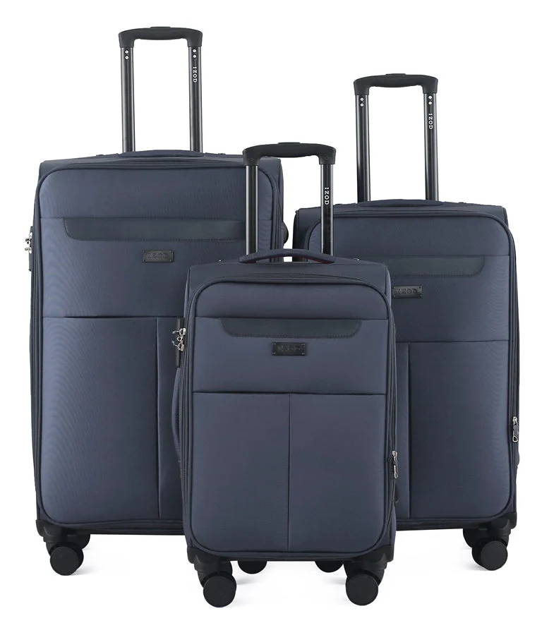 Liam Soft Shell Expandable 3 Piece Spinner Luggage Set with Lock - Image 7