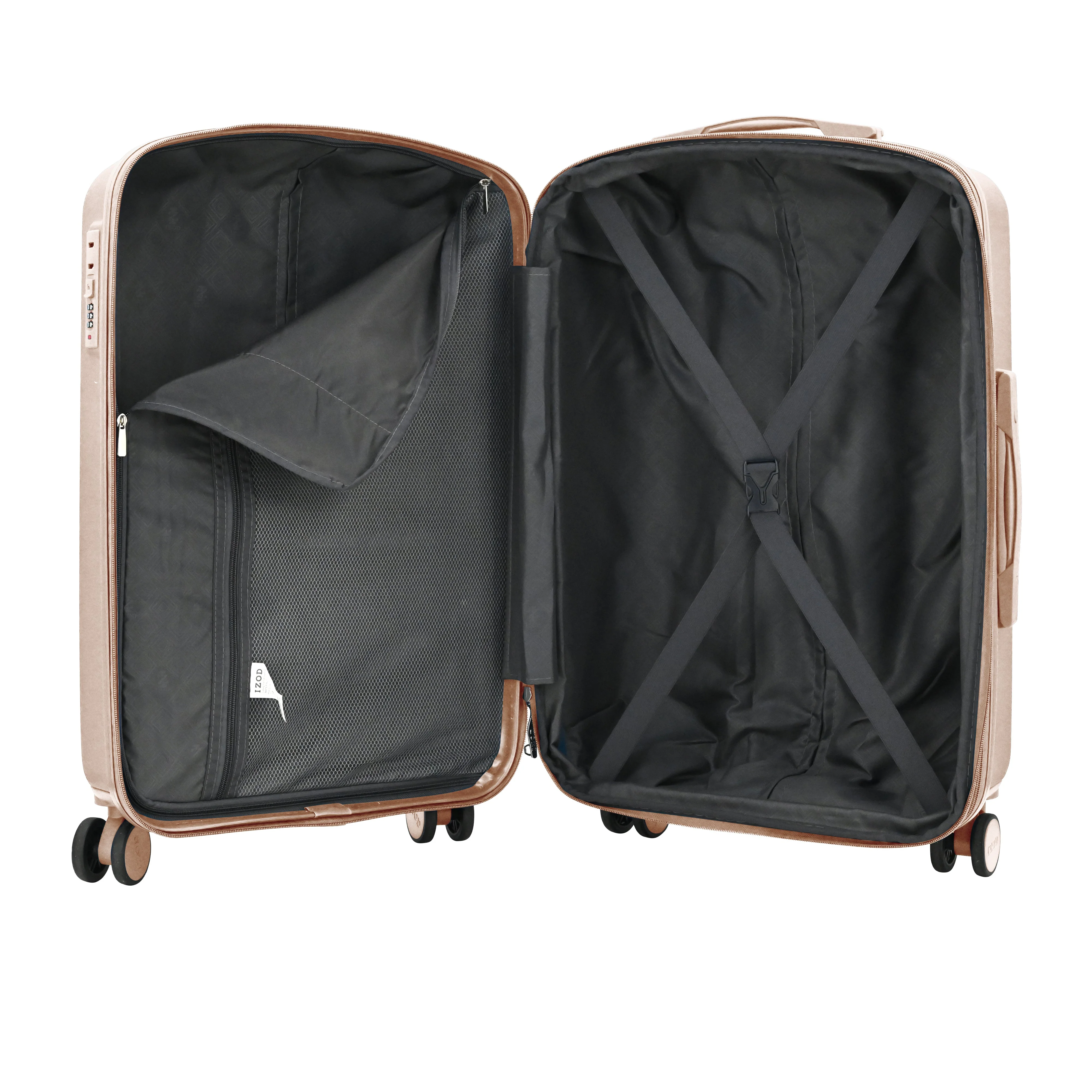 Mateo Expandable 3 Piece Spinner Luggage Set with Lock - Image 18