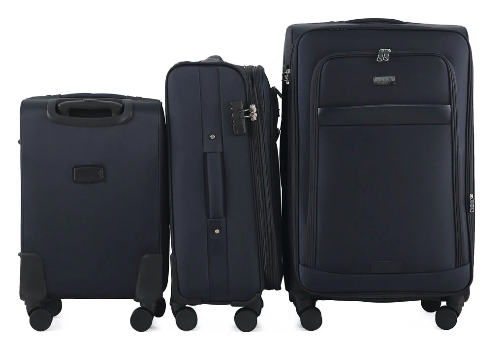 Noah Soft Shell Expandable 3 Piece Spinner Luggage Set with Lock - Image 11