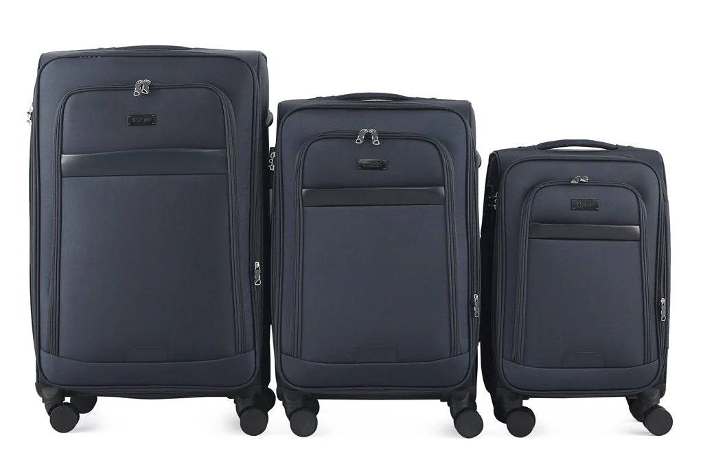 Noah Soft Shell Expandable 3 Piece Spinner Luggage Set with Lock - Image 9