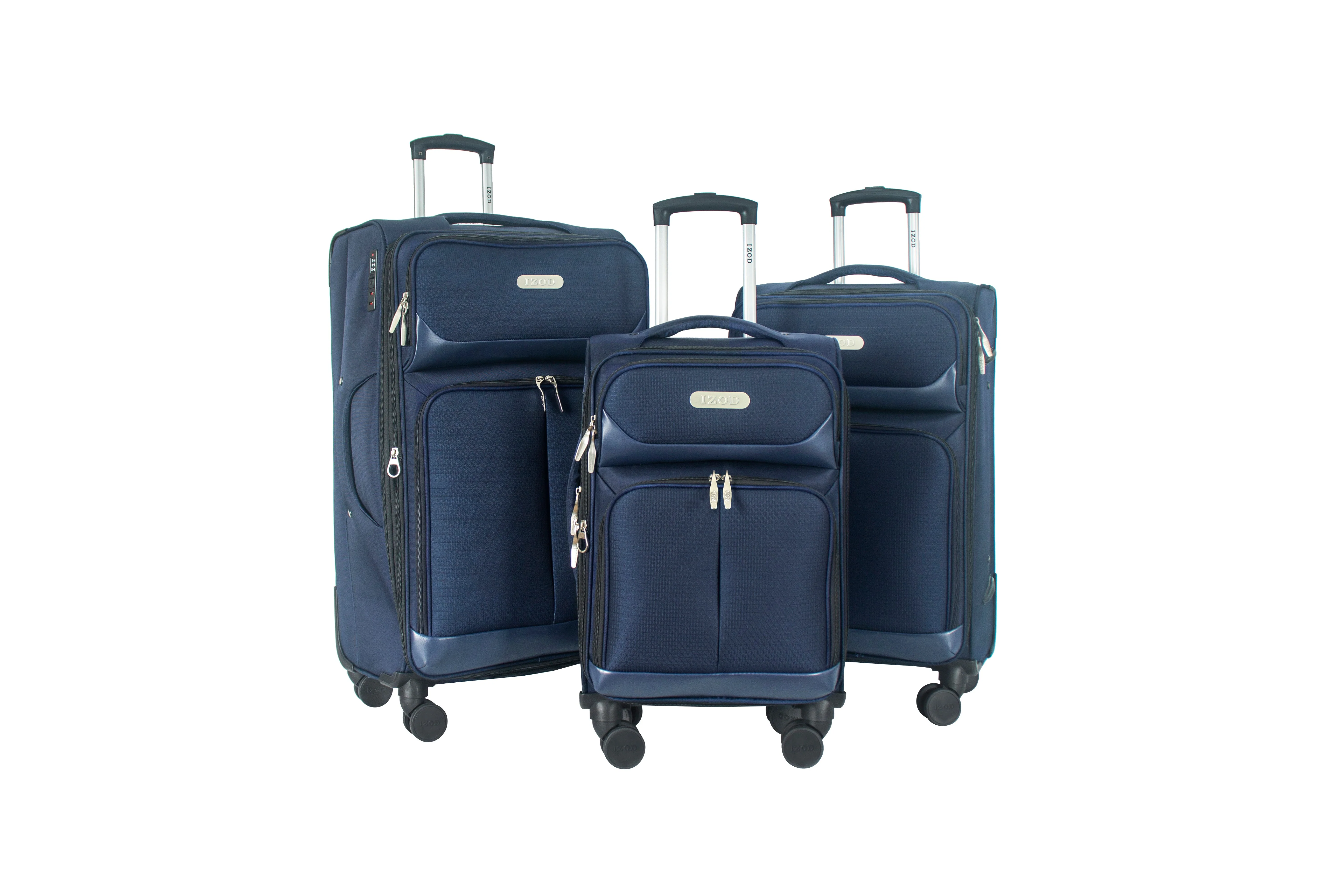 Ocean Soft Shell Lightweight Expandable 3 Piece Luggage Set - Image 16