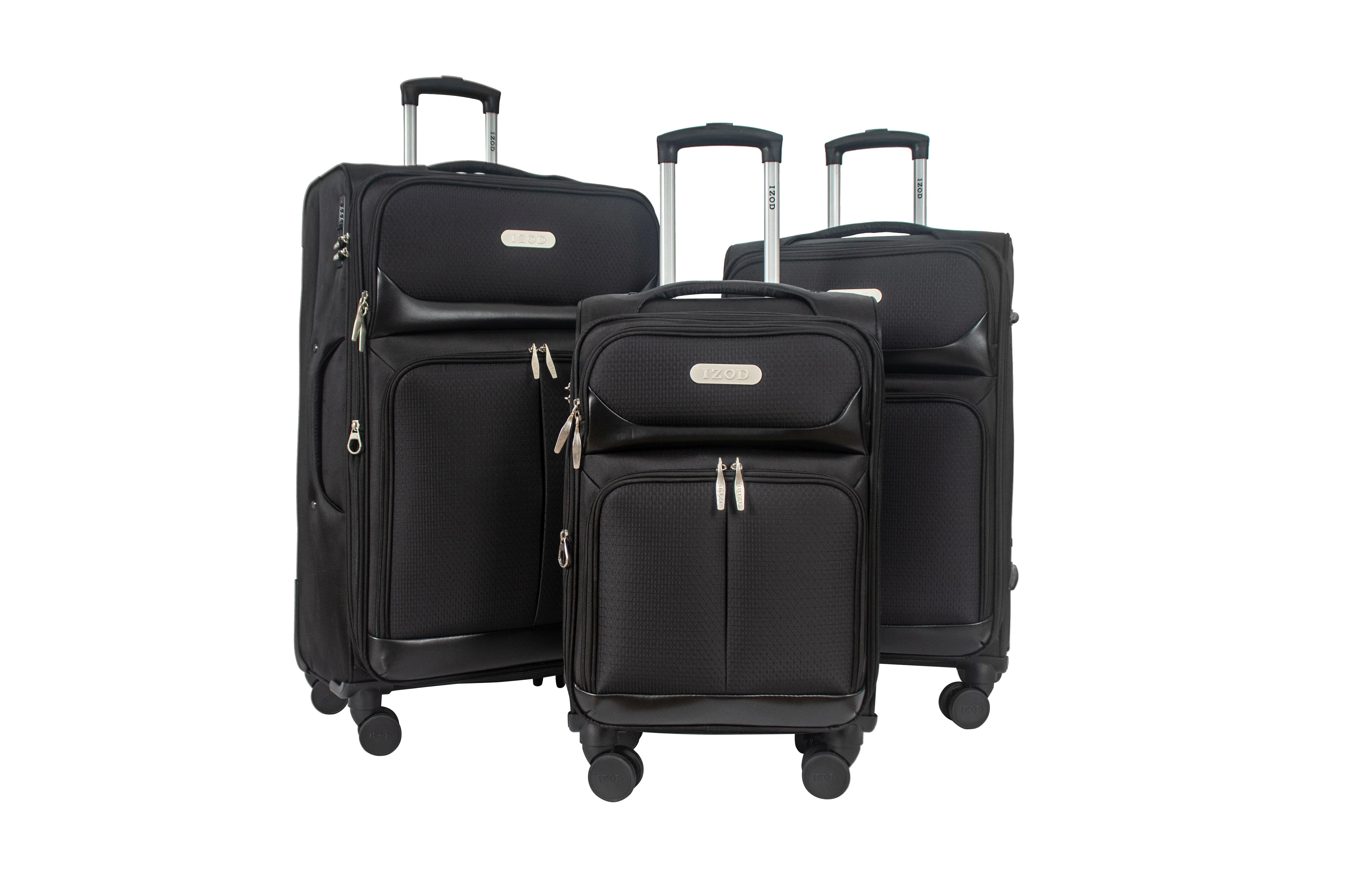 Ocean Soft Shell Lightweight Expandable 3 Piece Luggage Set - Image 3