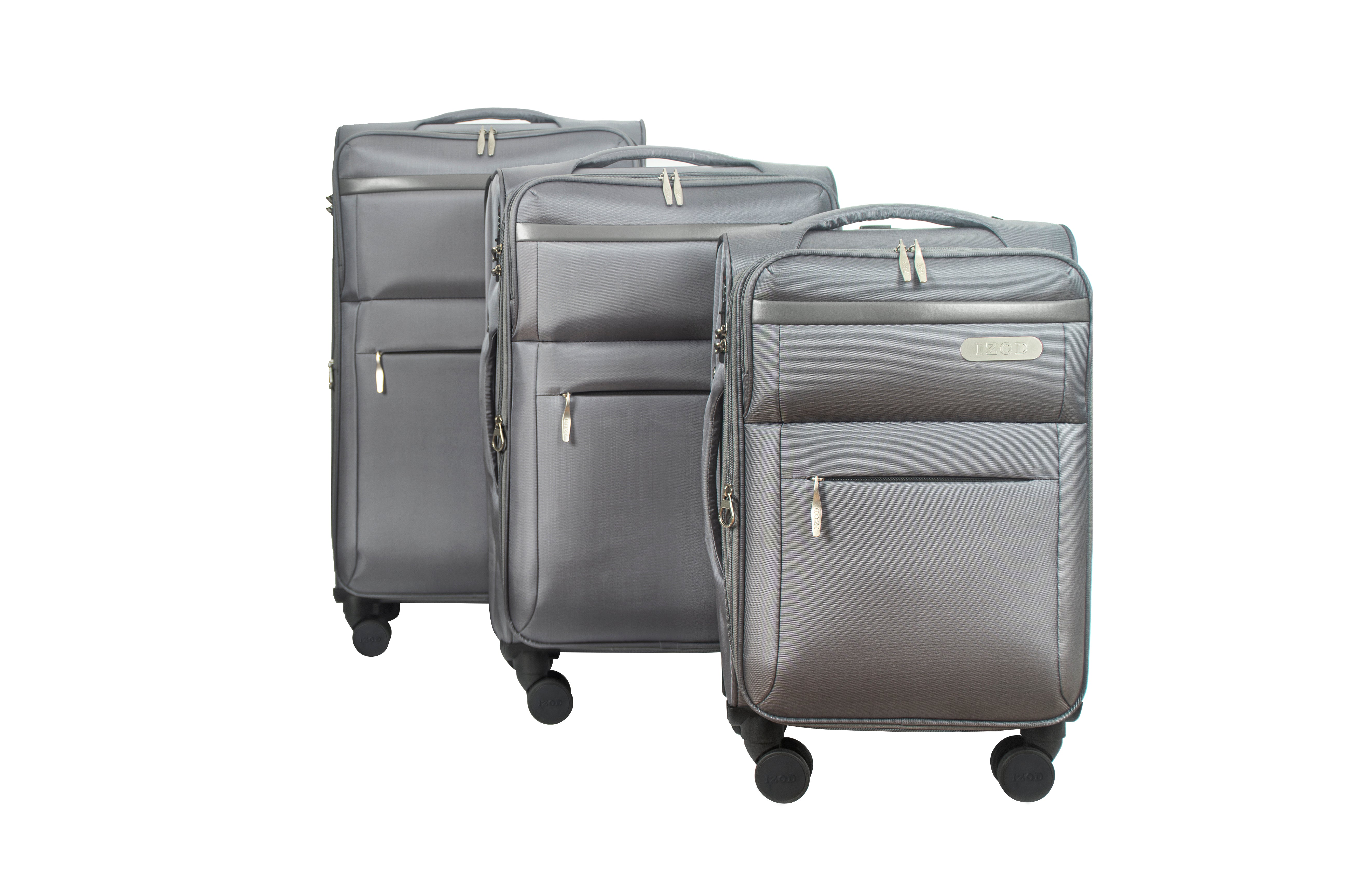 River Soft Shell Expandable 3 Piece Spinner Luggage Set - Image 11