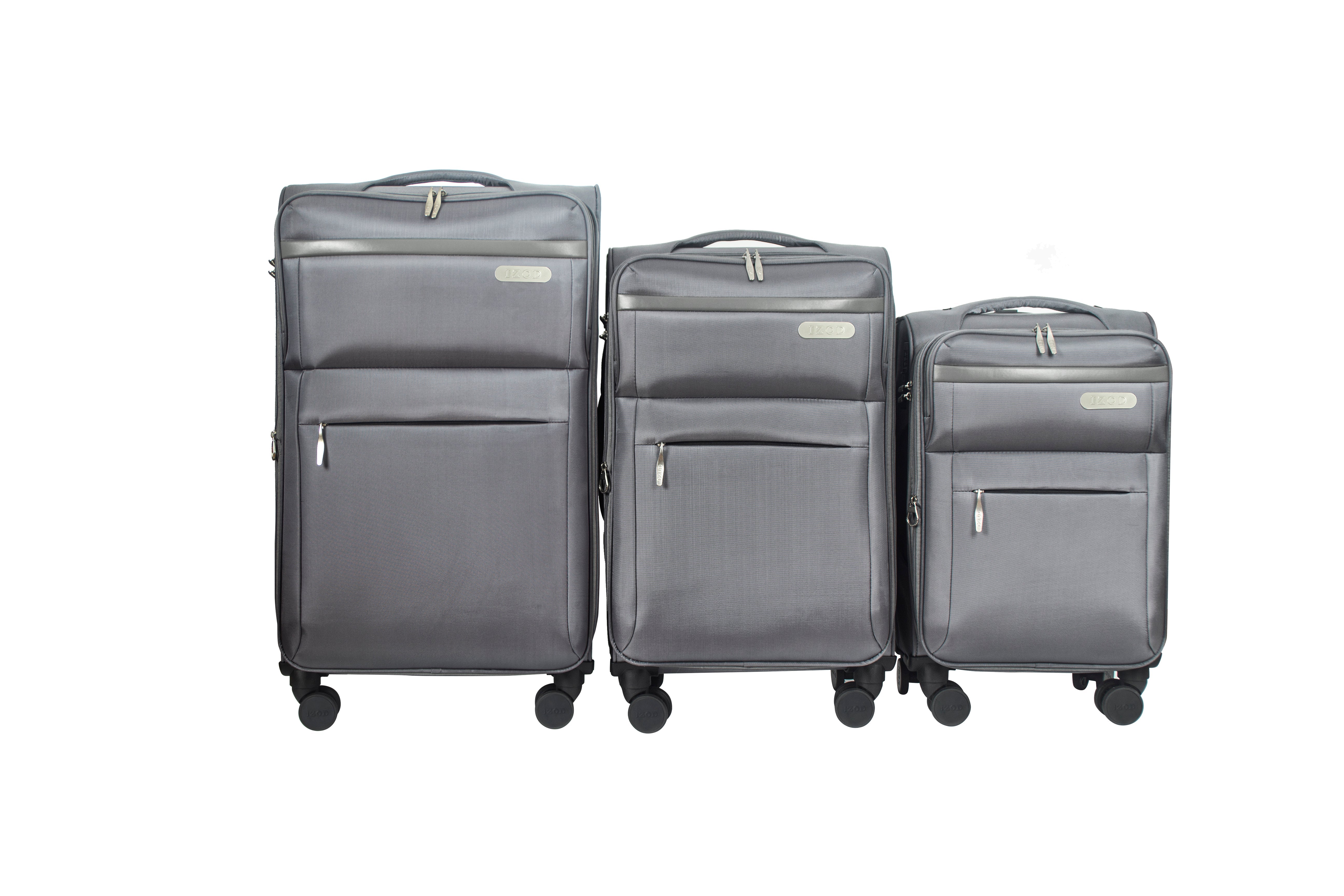 River Soft Shell Expandable 3 Piece Spinner Luggage Set - Image 13