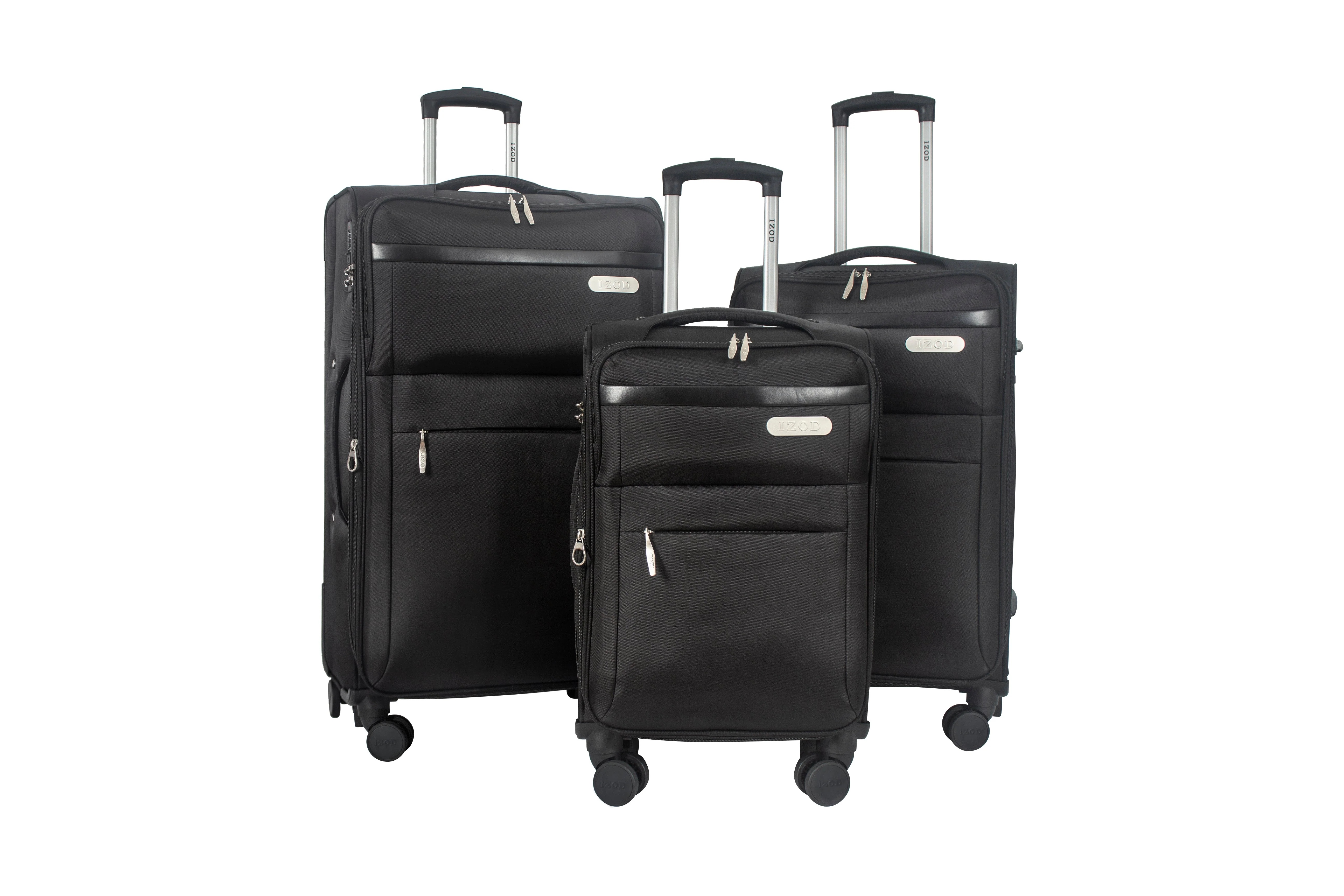 River Soft Shell Expandable 3 Piece Spinner Luggage Set - Image 3