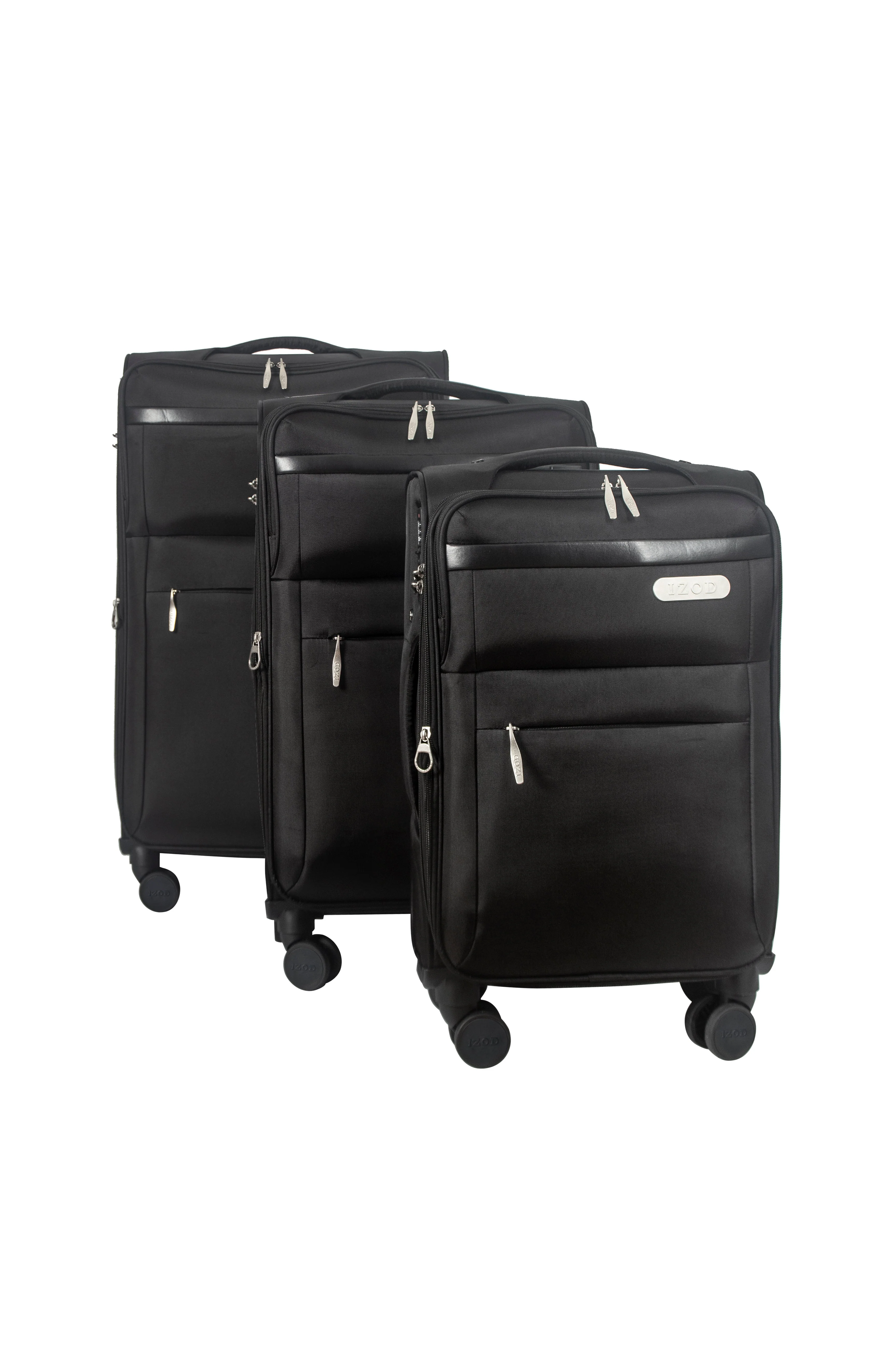 River Soft Shell Expandable 3 Piece Spinner Luggage Set - Image 5