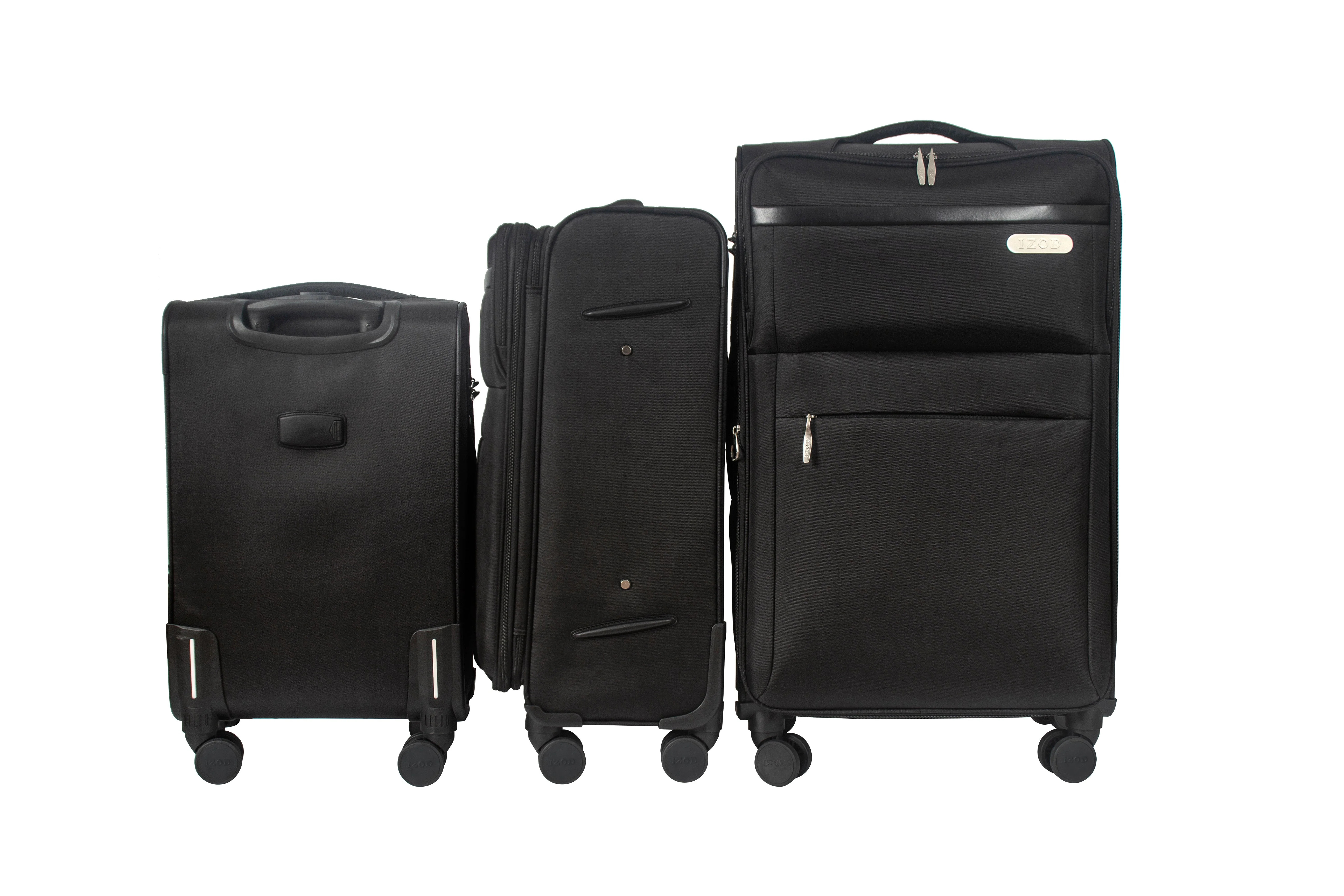 River Soft Shell Expandable 3 Piece Spinner Luggage Set - Image 7