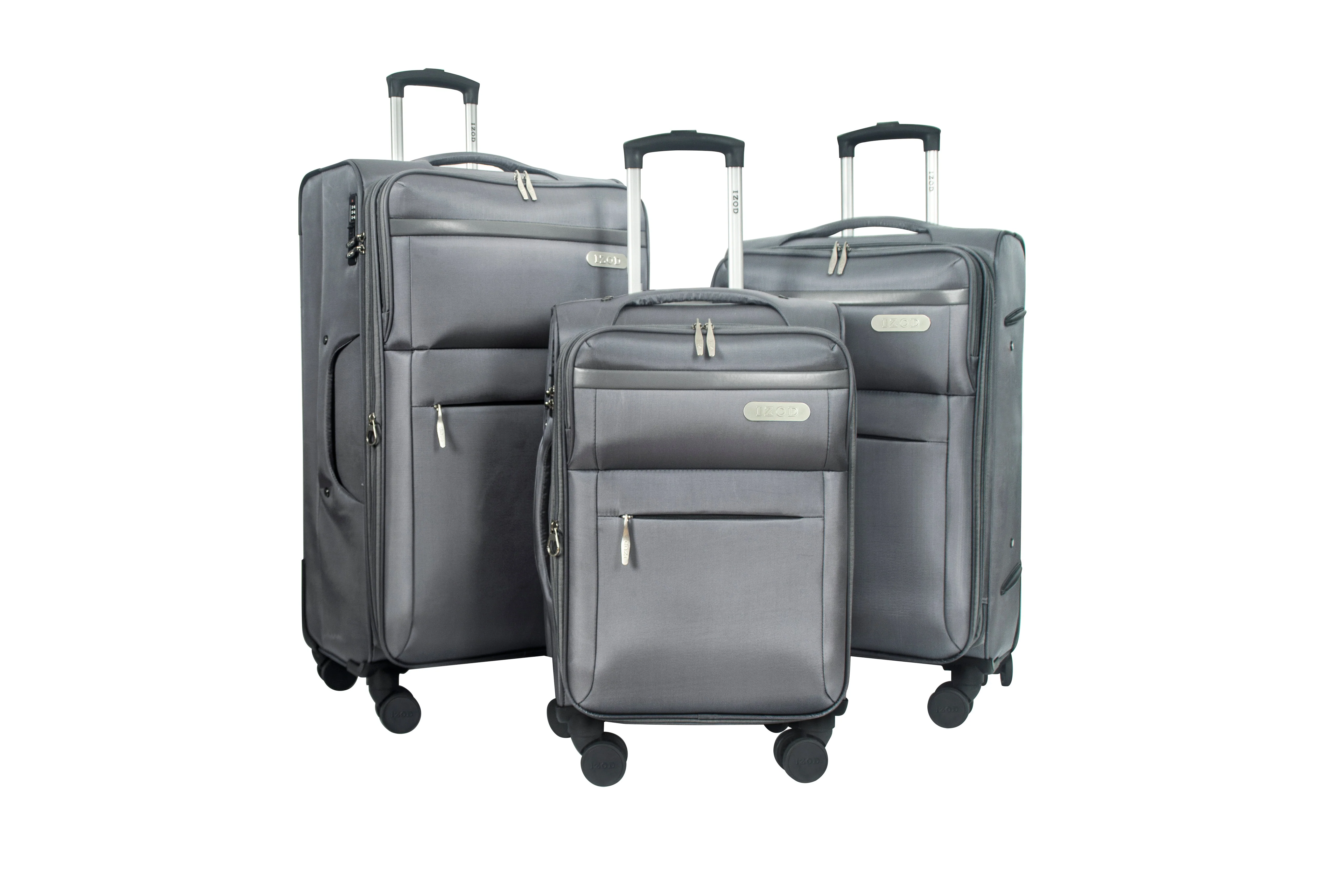 River Soft Shell Expandable 3 Piece Spinner Luggage Set - Image 9