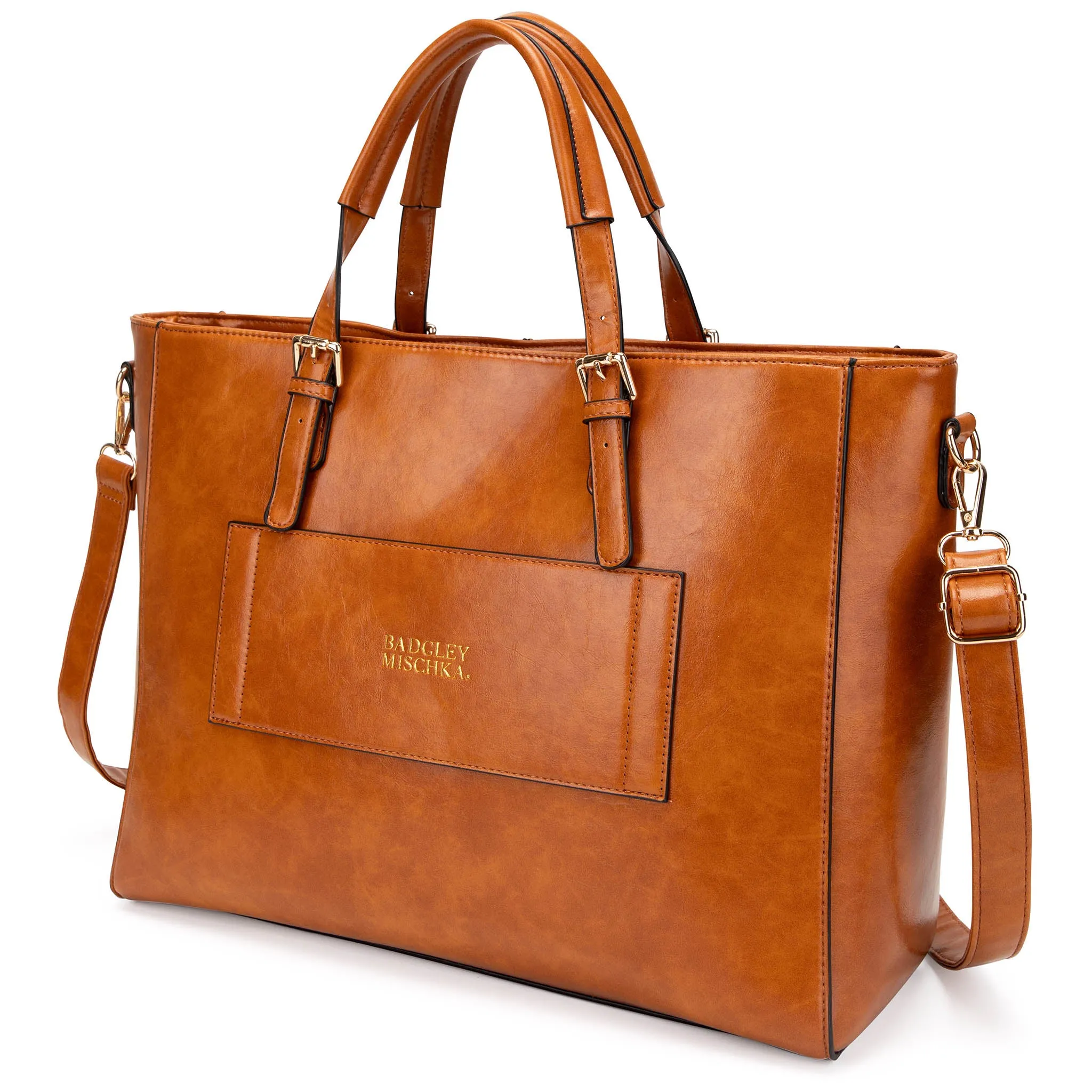 Julia Rustic Vegan Leather Weekender Duffel Bag - Image 10