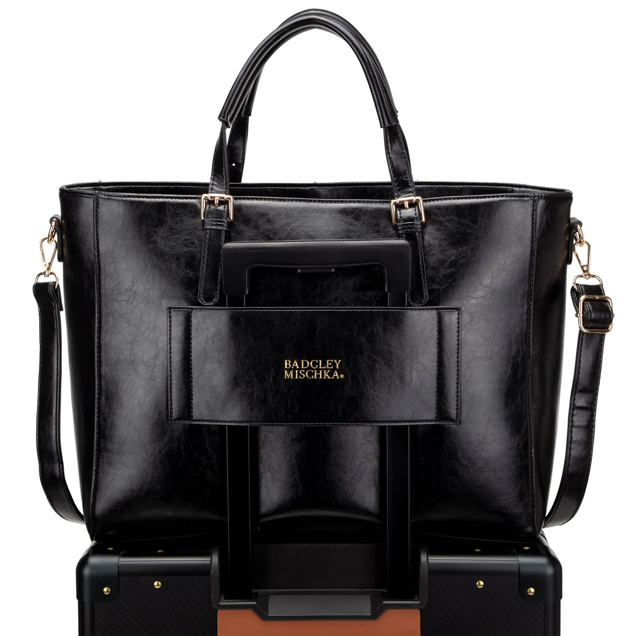 Julia Rustic Vegan Leather Weekender Duffel Bag - Image 13